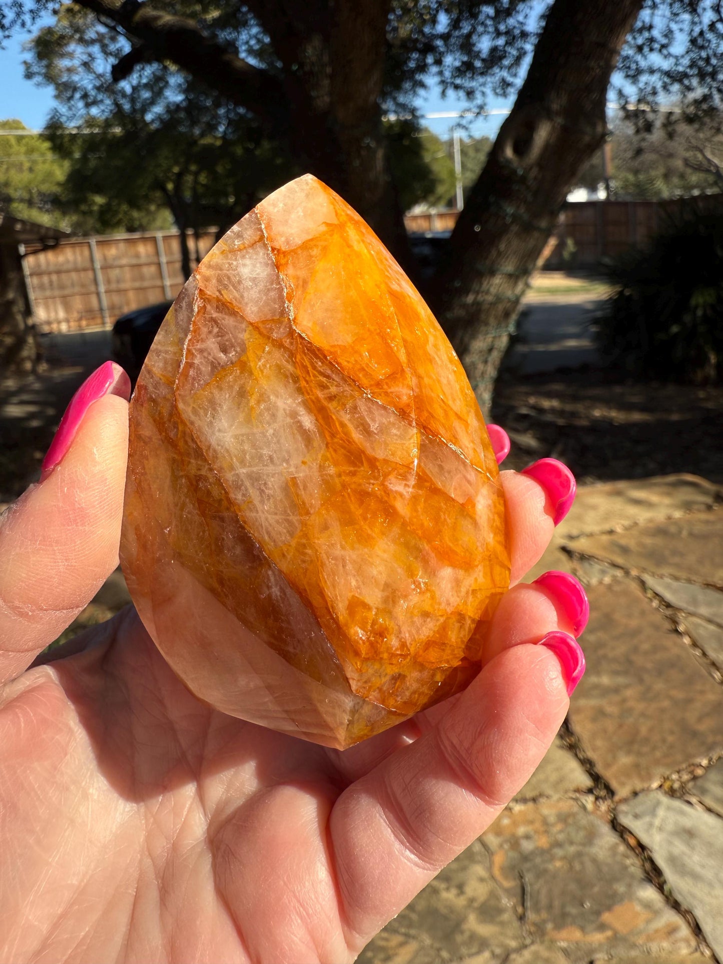 Golden Healer Flame, new, altar, gifts, tarot, crystal healing, high vibration crystals, 3.5”