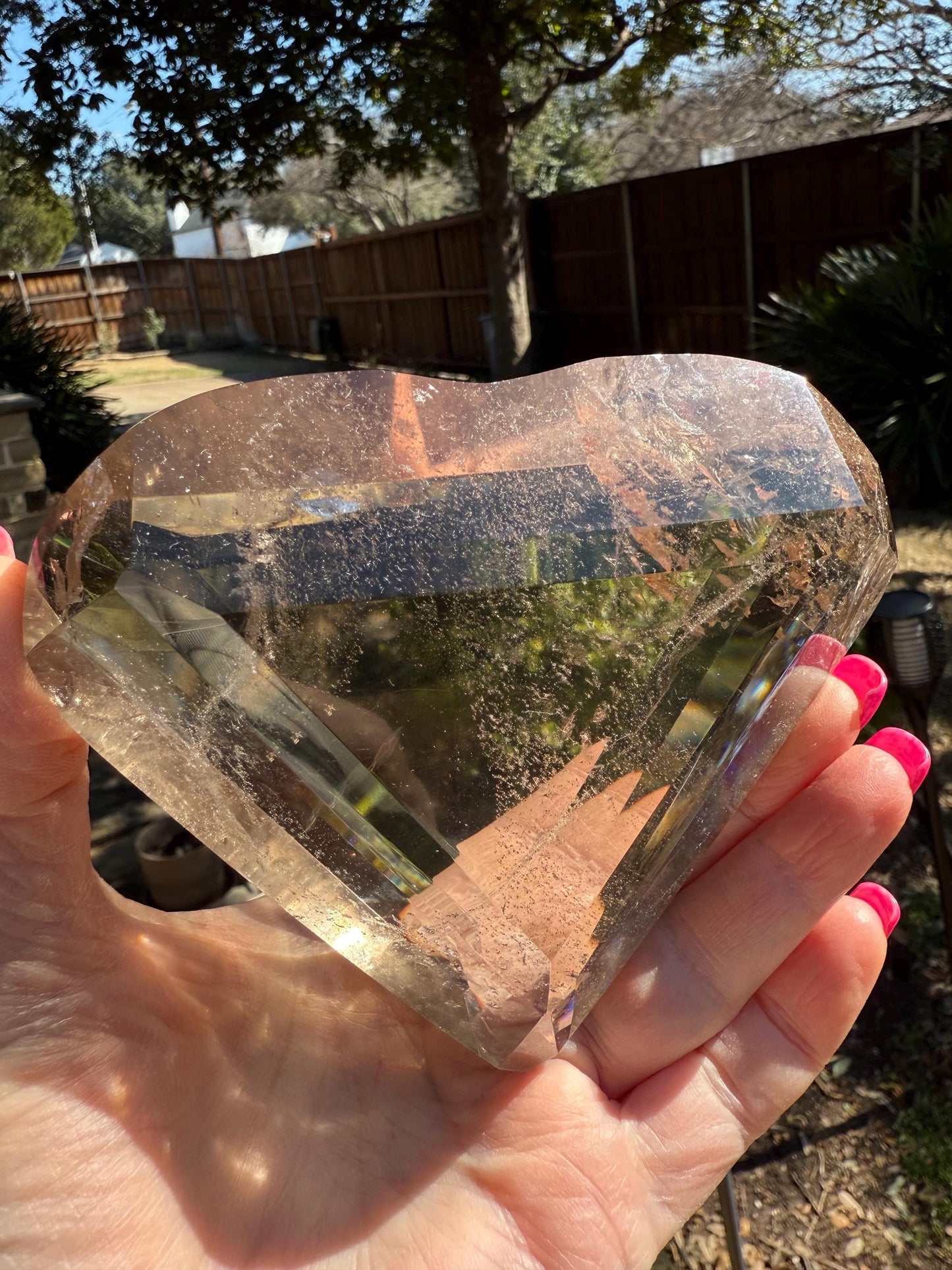 Stunning Smoky Lemurian Polished Heart, new, high quality, 4.5”, crystal healing, gift