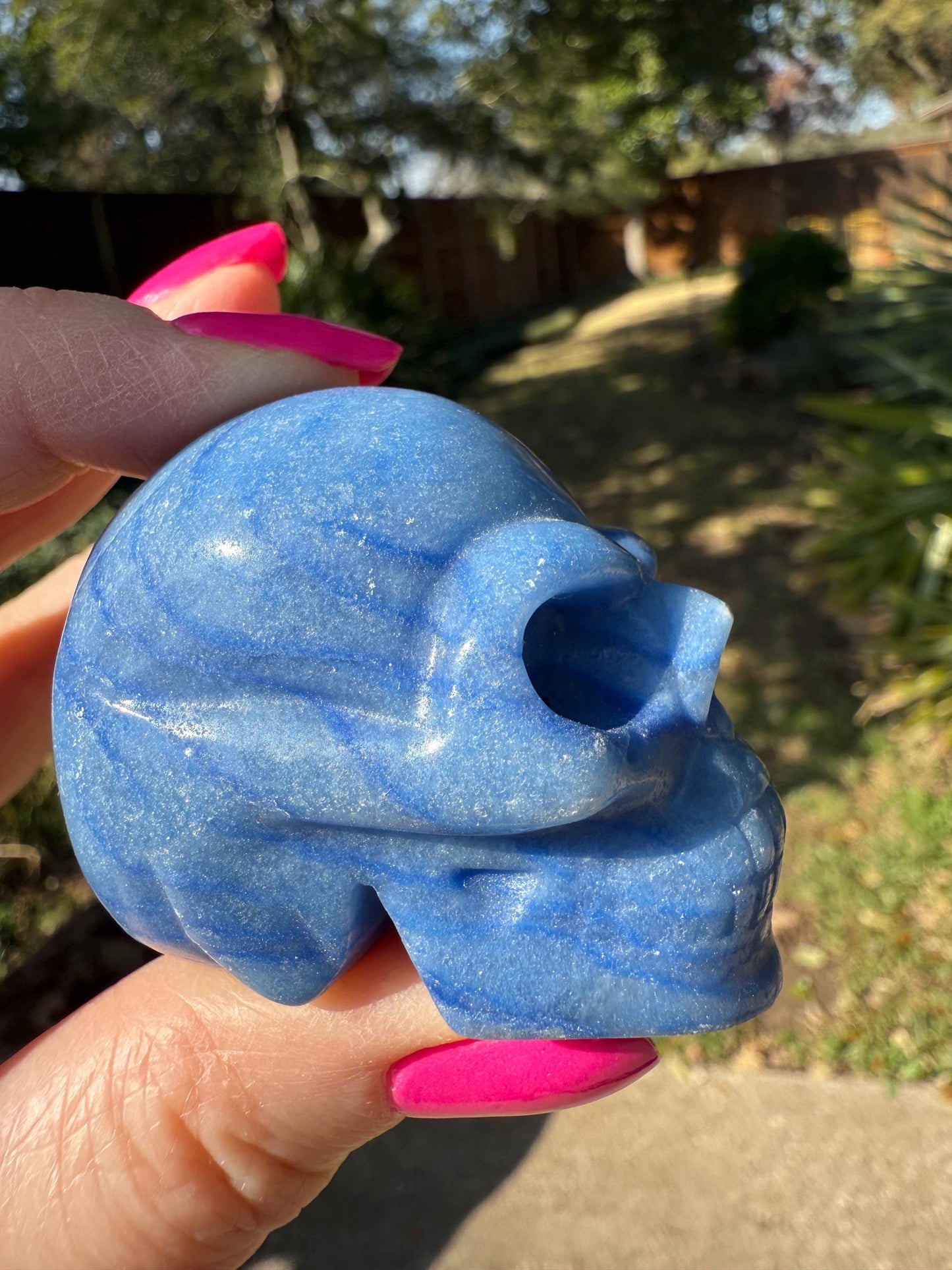 Sodalite Skull, new, authentic, 1.8”, high vibration crystals, altar, crystal magick, crystal healing