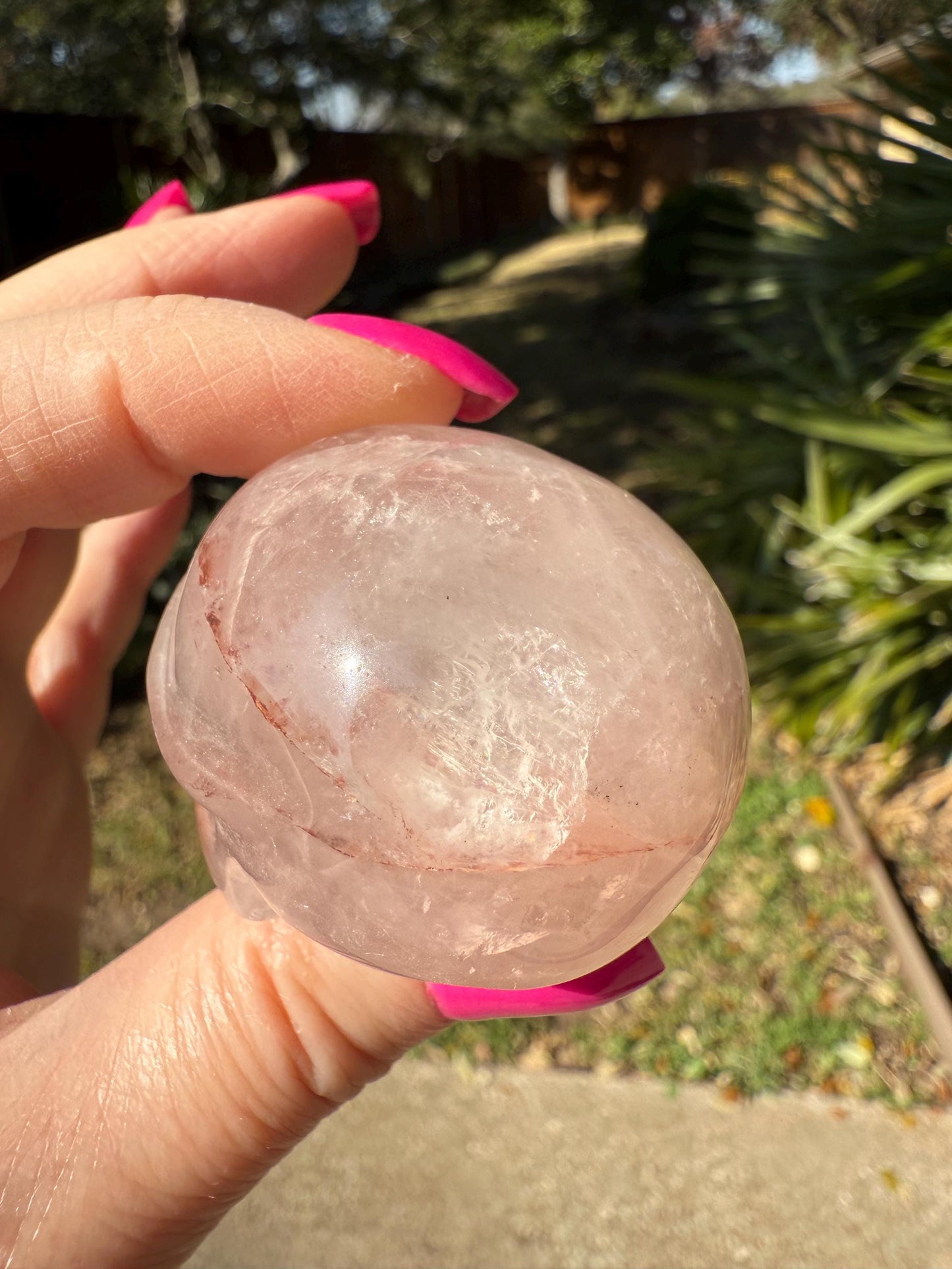 Fire Quartz Skull, New, 1.8”, gift, high vibration crystals, crystal healing