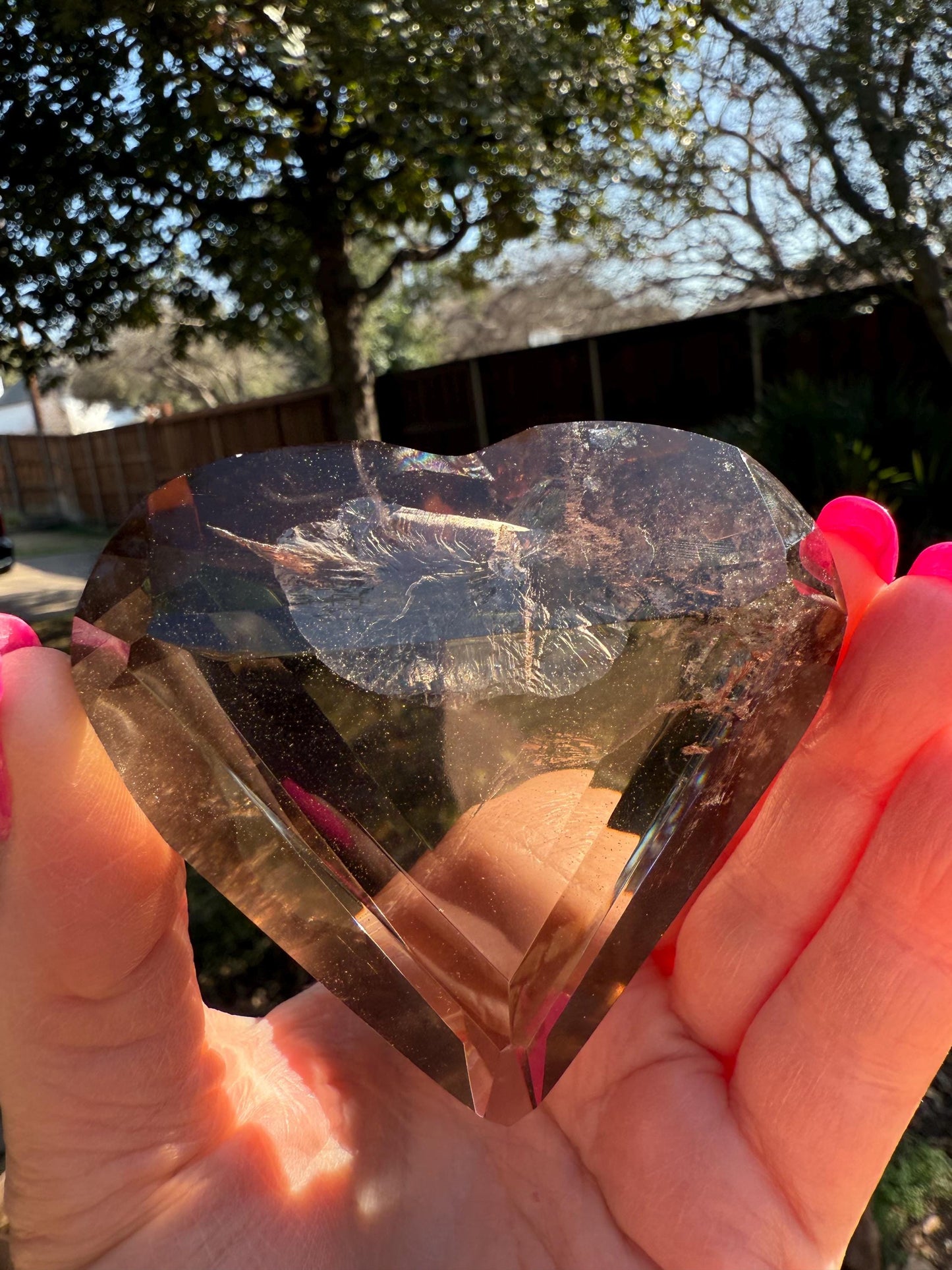 Stunning Smoky Lemurian Polished Heart, new, high quality, 2.75”, crystal healing, gift