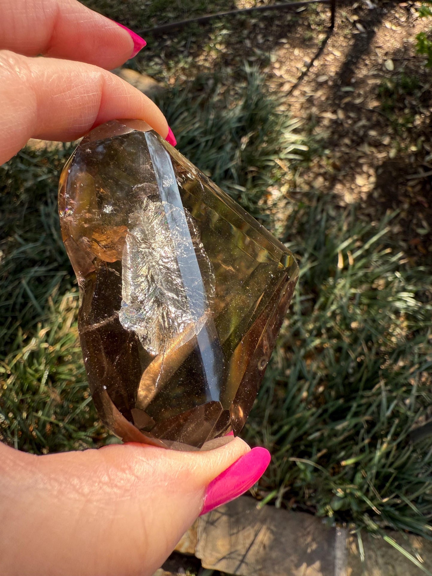Stunning Smoky Lemurian Polished Heart, new, high quality, 2.75”, crystal healing, gift