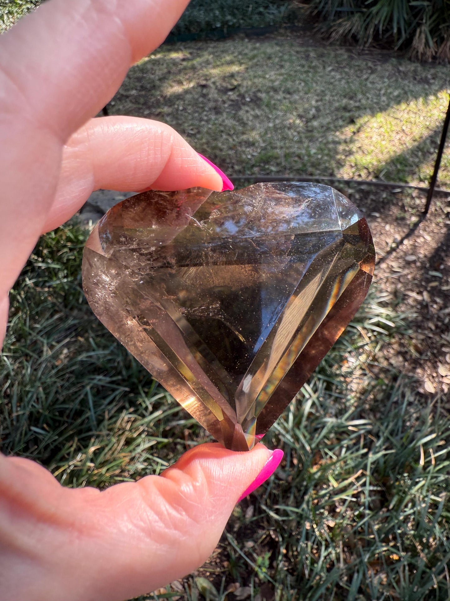 Stunning Smoky Lemurian Polished Heart, new, high quality, 2.75”, crystal healing, gift