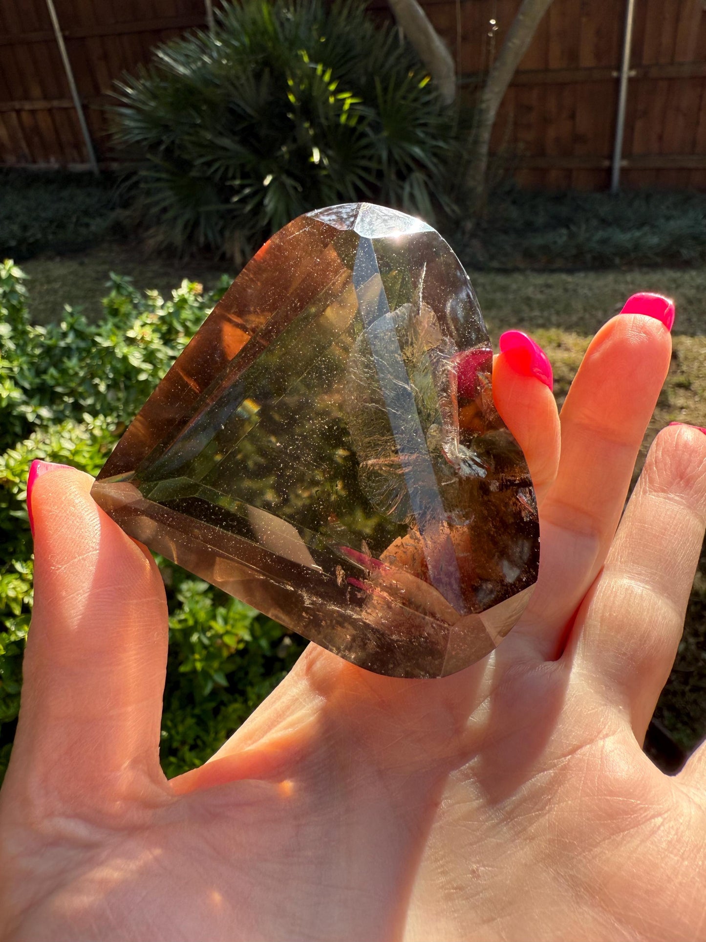 Stunning Smoky Lemurian Polished Heart, new, high quality, 2.75”, crystal healing, gift