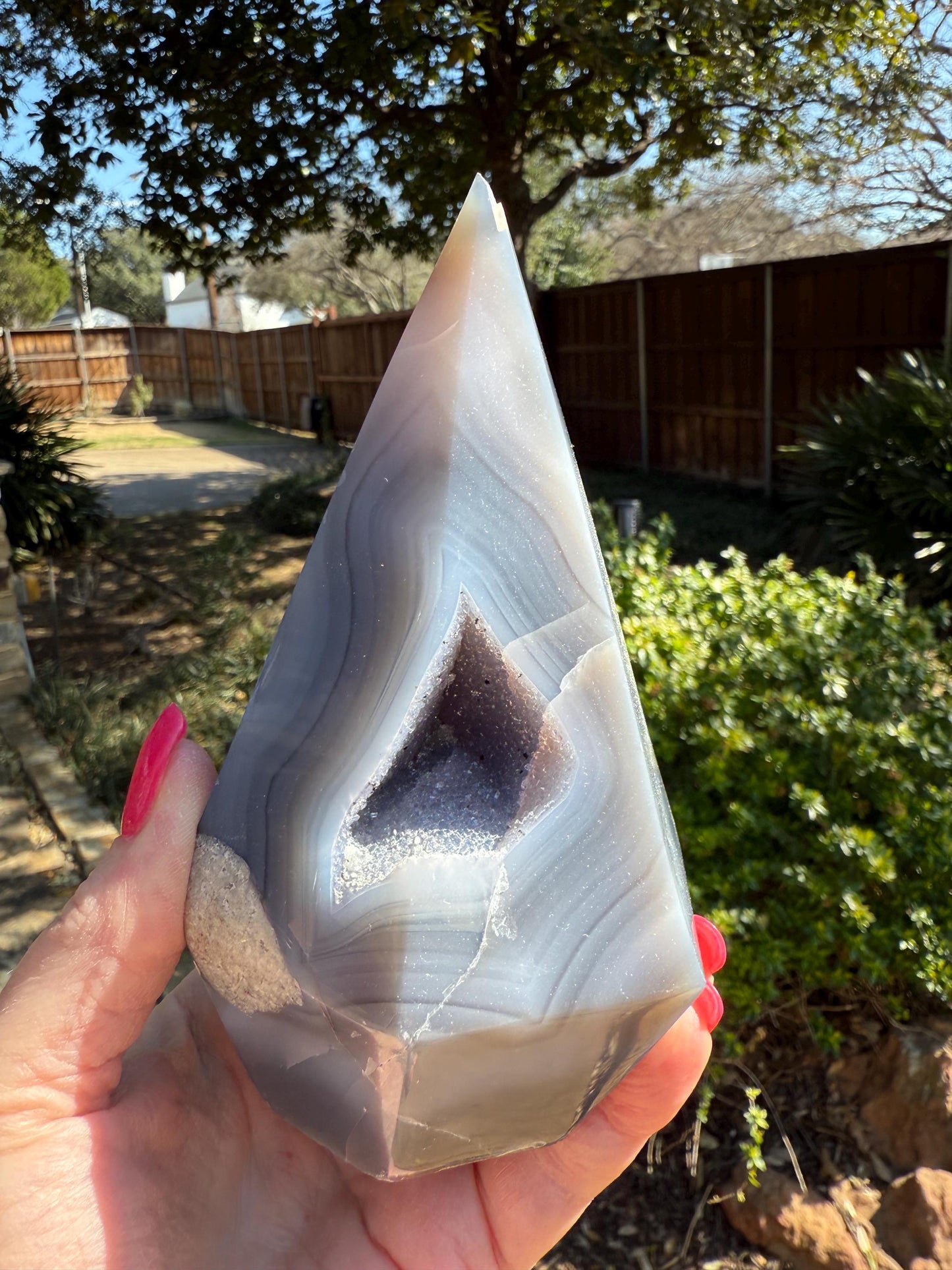 Druzy Lavendar Agate Cupcake with amazing Third Eye Opening, gifts, altar, high vibration crystals practice