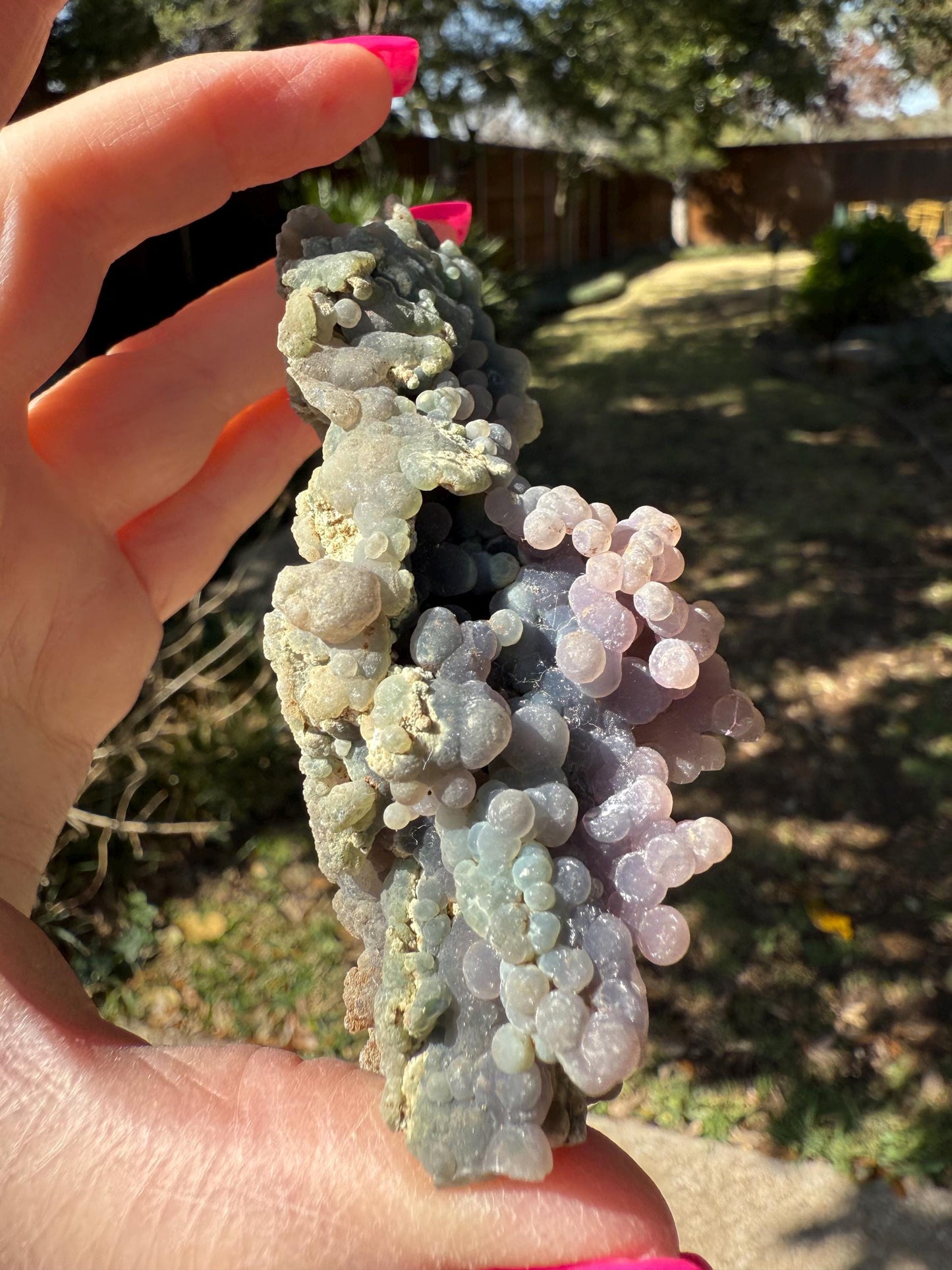 Grape Agate Cluster Bed, gift, altar, statement piece, new, high vibration crystals, 4”