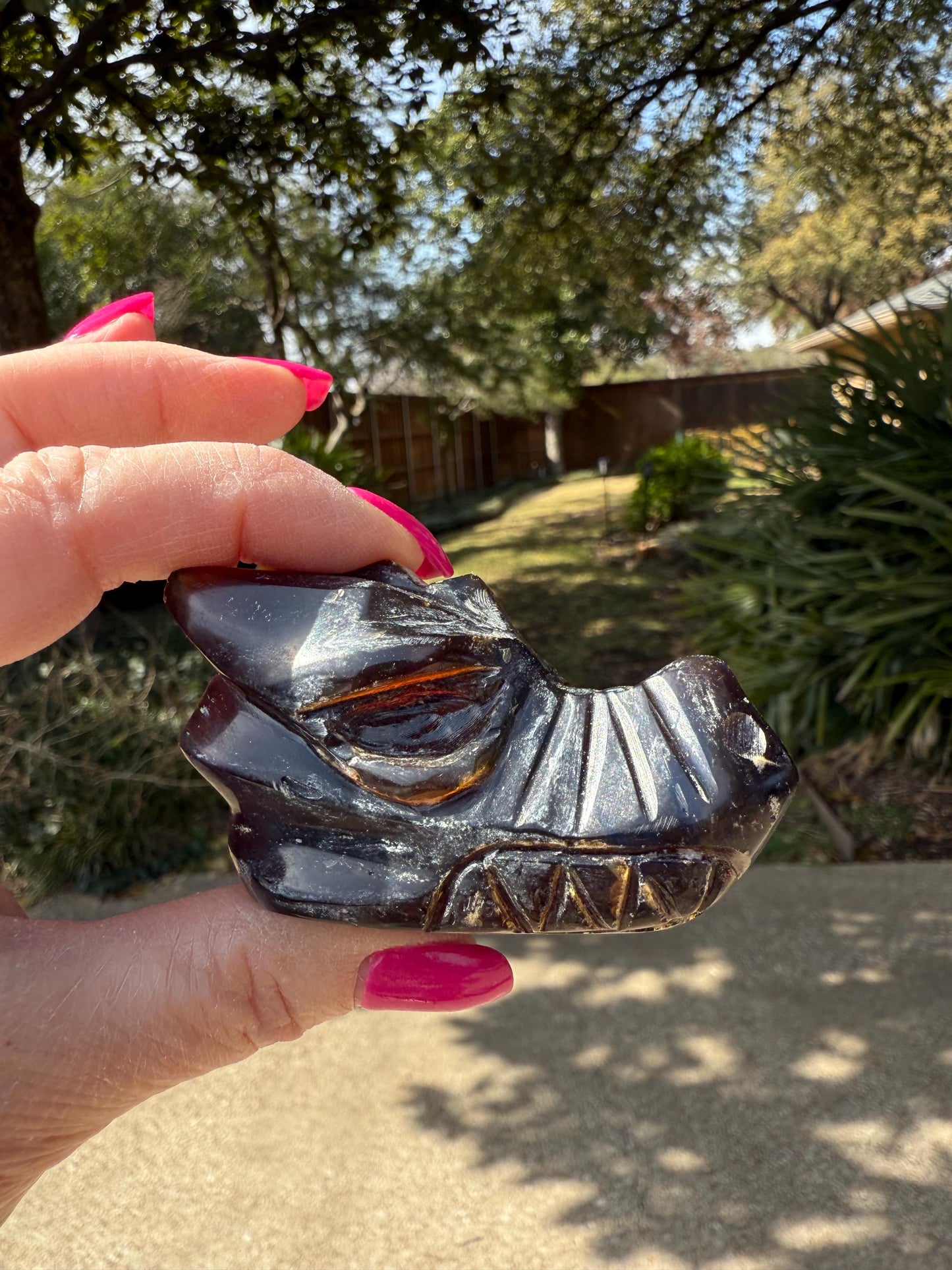 Amber Dragon Skull 2.75”, New, Crystal Healing, High Vibration Crystals, altar, gift, authentic amber