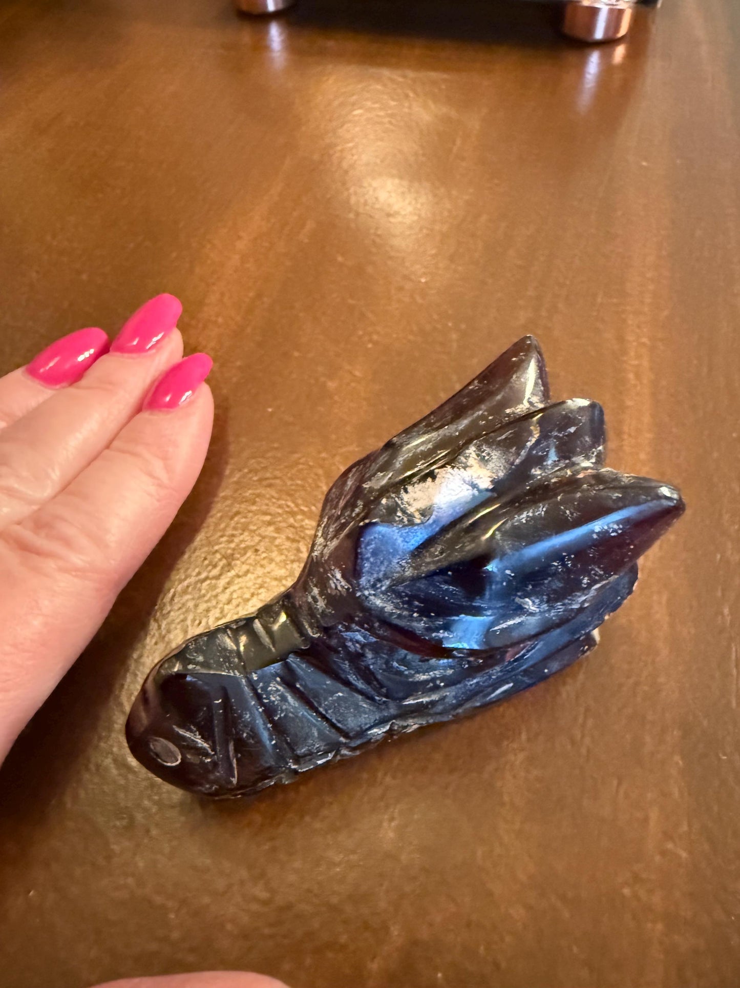Amber Dragon Skull 2.75”, New, Crystal Healing, High Vibration Crystals, altar, gift, authentic amber