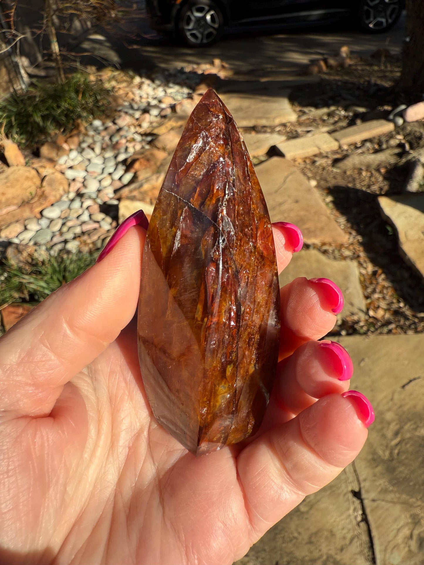Golden Healer Flame, new, altar, gifts, tarot, crystal healing, high vibration crystals, 3.5”