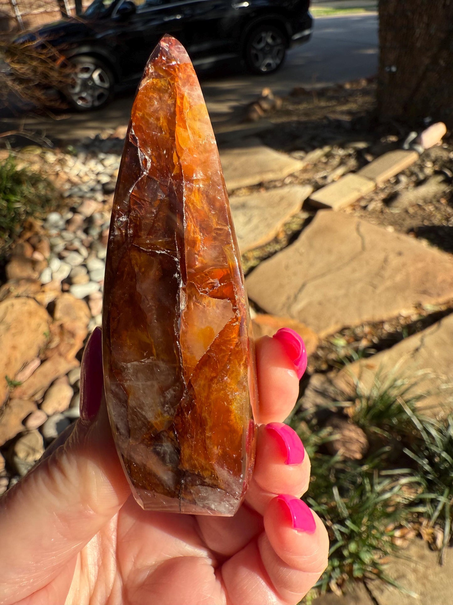 Golden Healer Flame, new, altar, gifts, tarot, crystal healing, high vibration crystals, 3.5”
