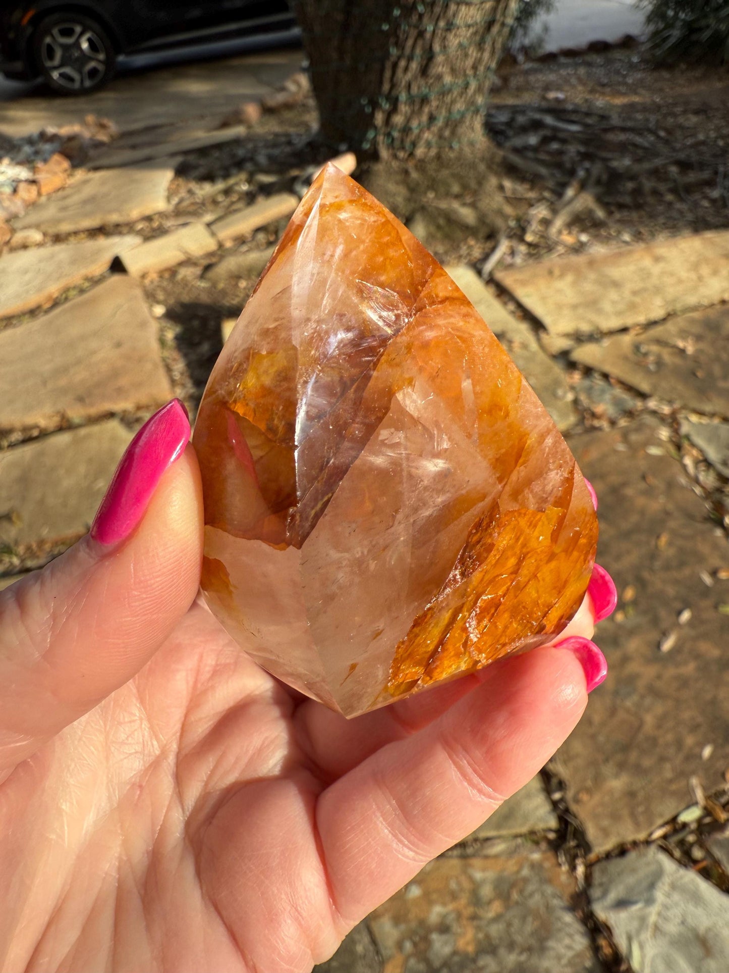 Golden Healer Flame, new, altar, gifts, tarot, crystal healing, high vibration crystals, 2.5”