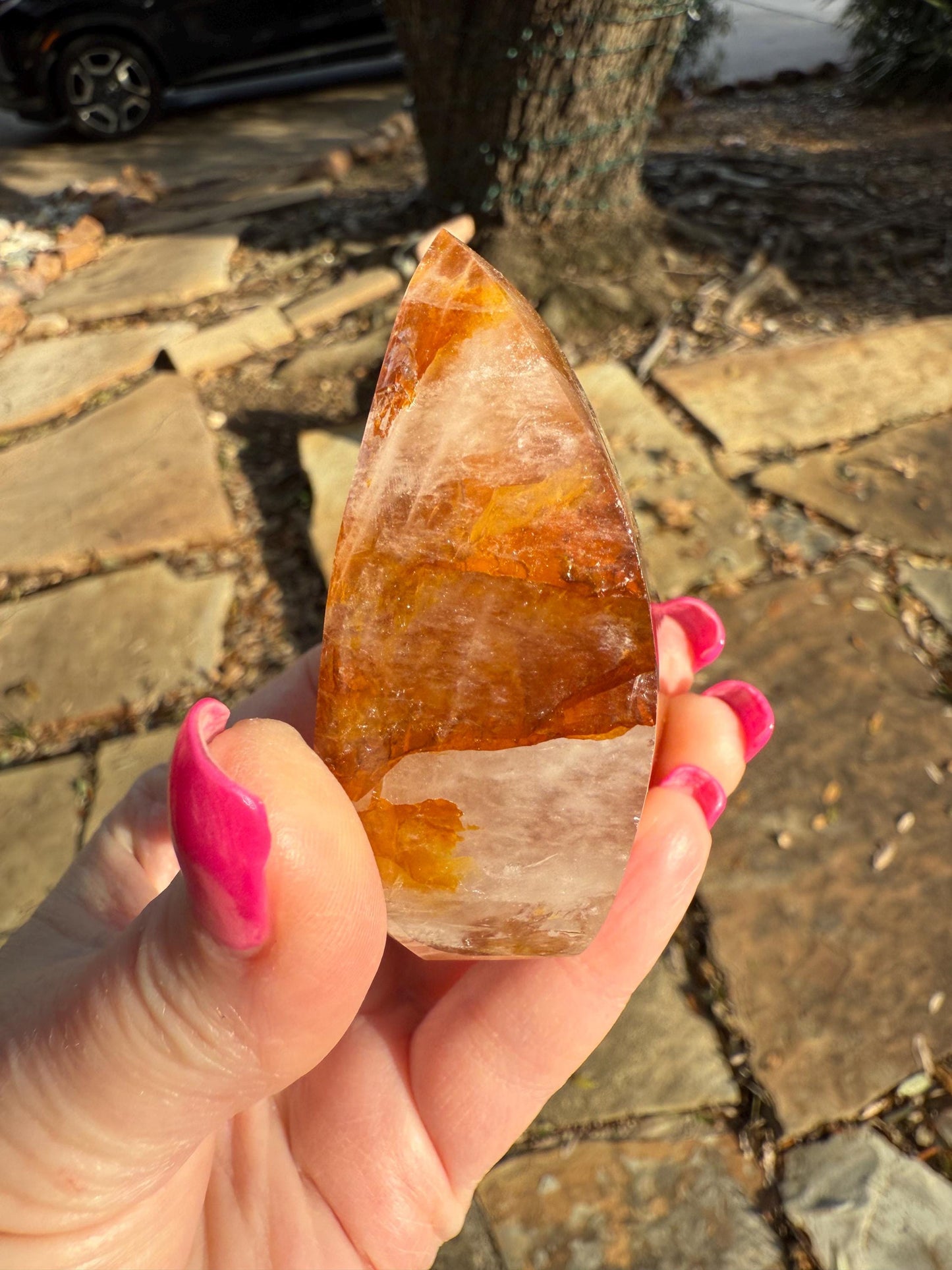 Golden Healer Flame, new, altar, gifts, tarot, crystal healing, high vibration crystals, 2.5”
