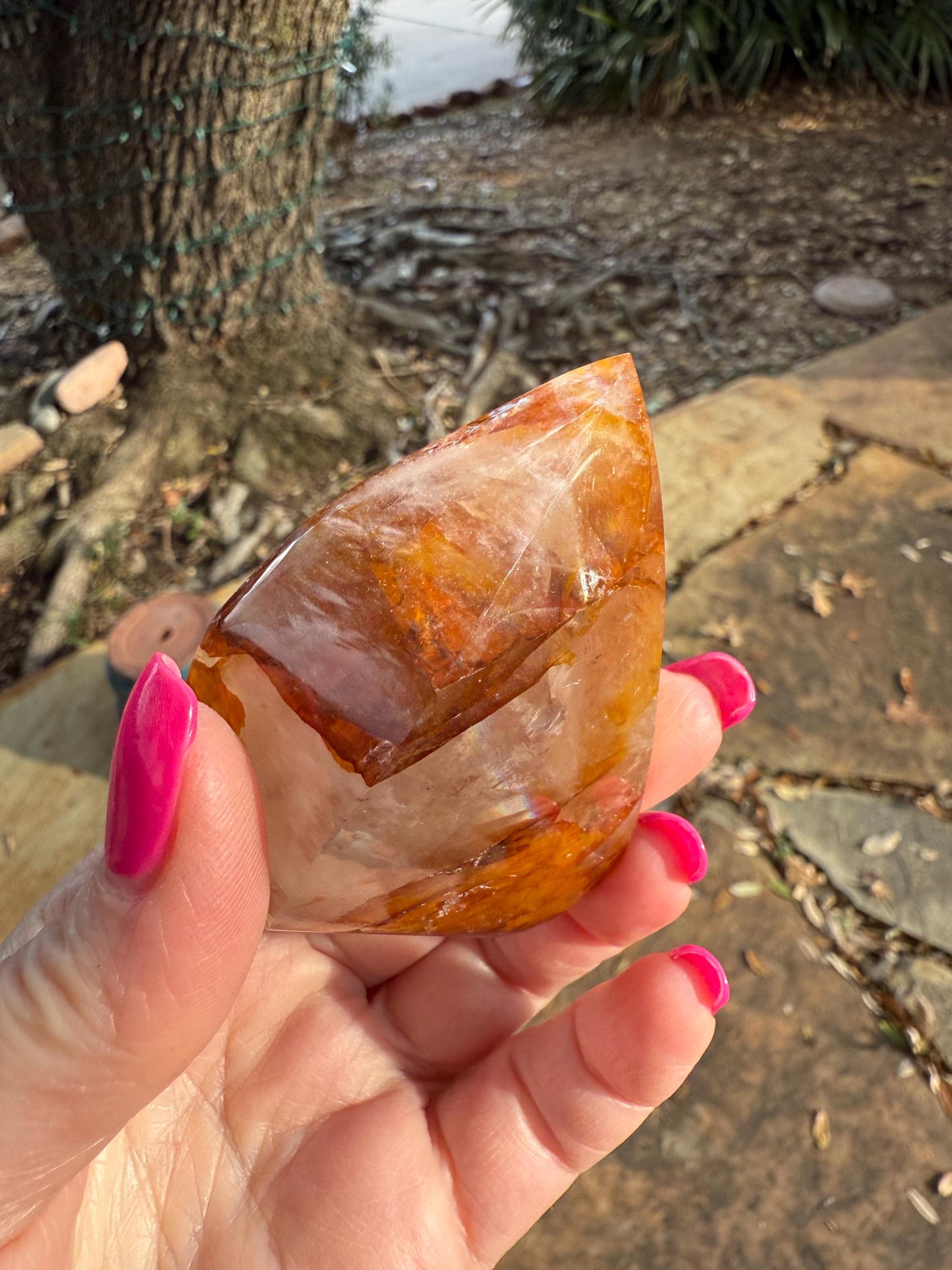 Golden Healer Flame, new, altar, gifts, tarot, crystal healing, high vibration crystals, 2.5”