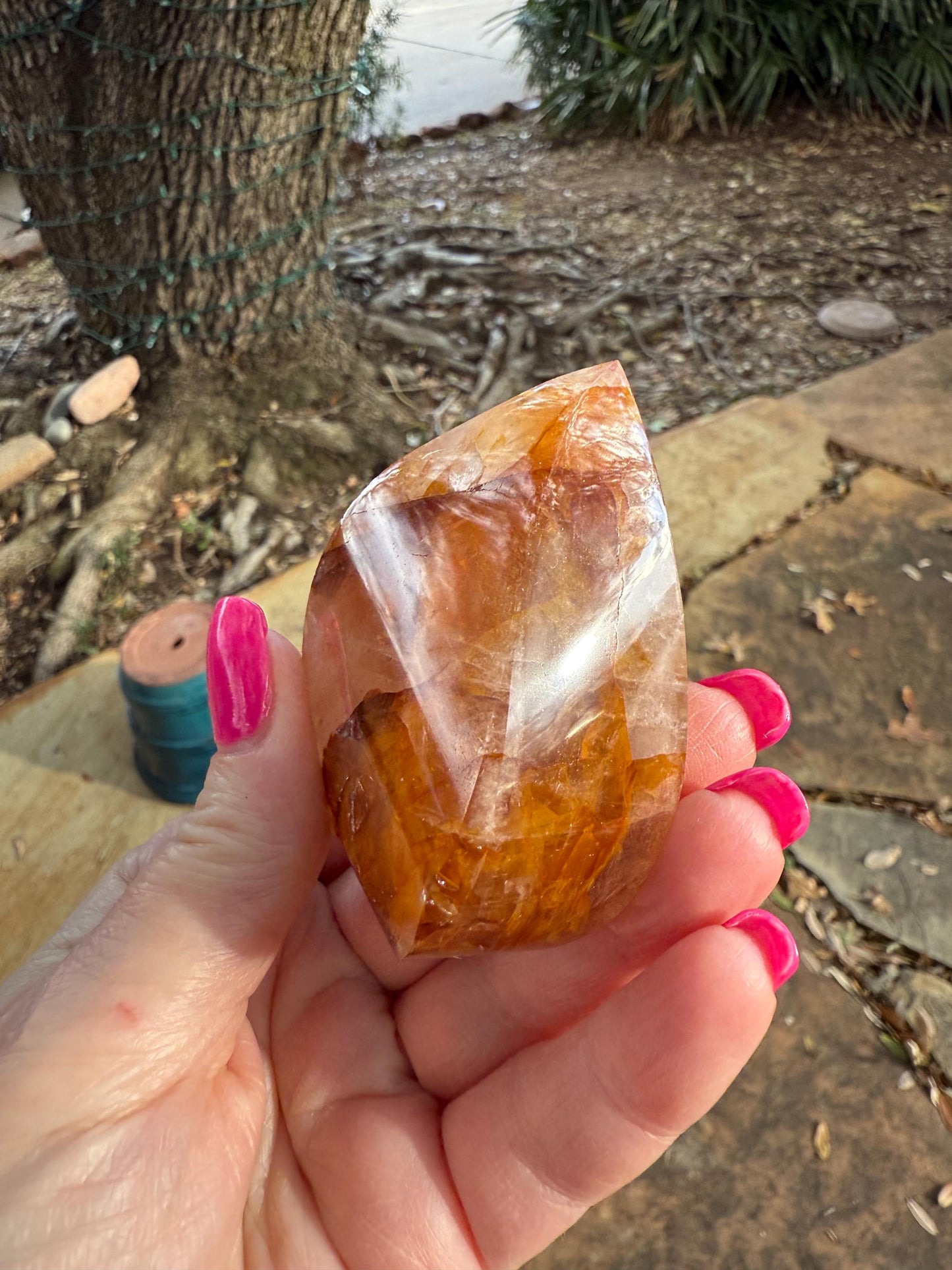 Golden Healer Flame, new, altar, gifts, tarot, crystal healing, high vibration crystals, 2.5”