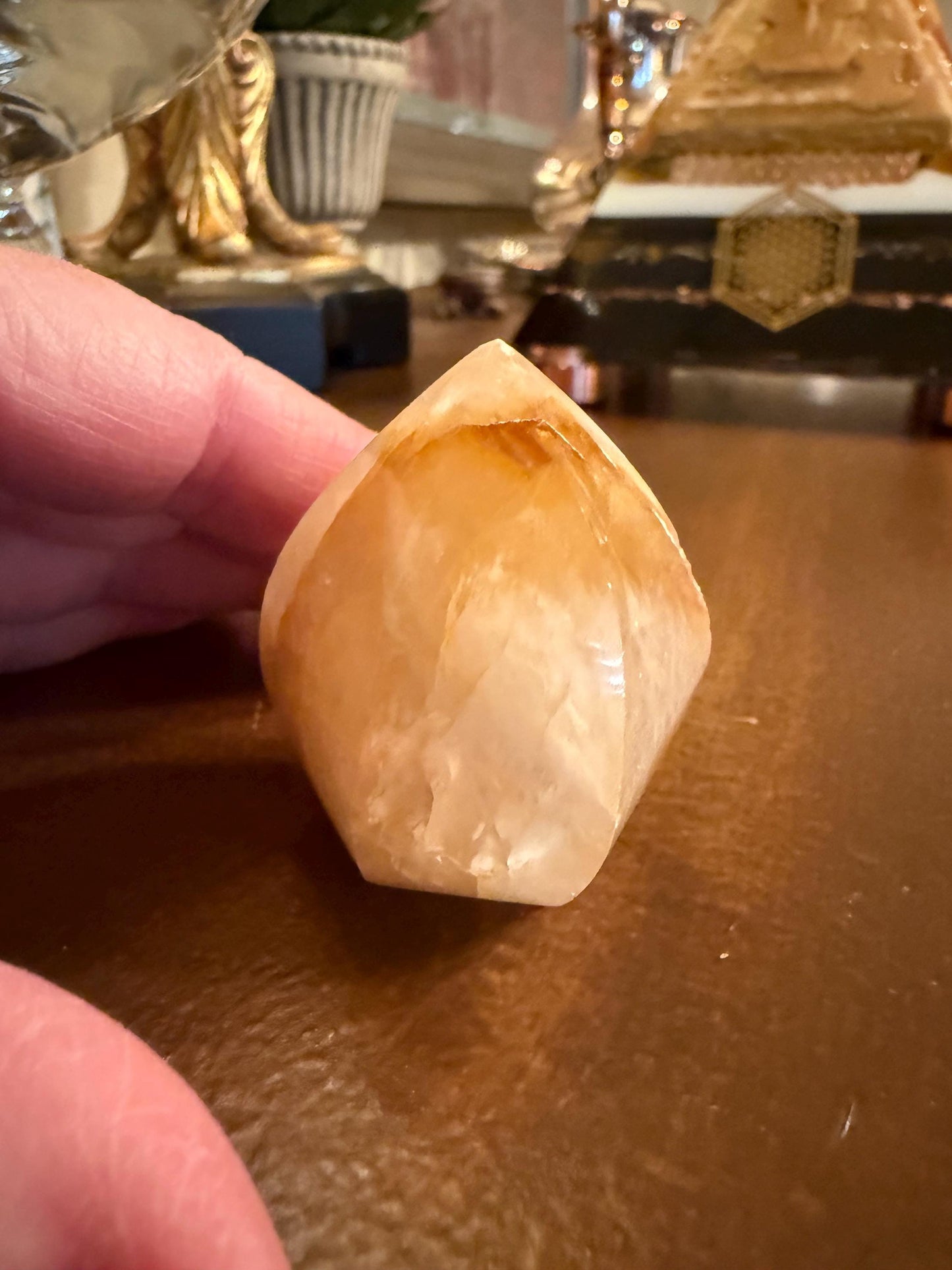 Golden Healer Flame, new, altar, gifts, tarot, crystal healing, high vibration crystals, 1.75”