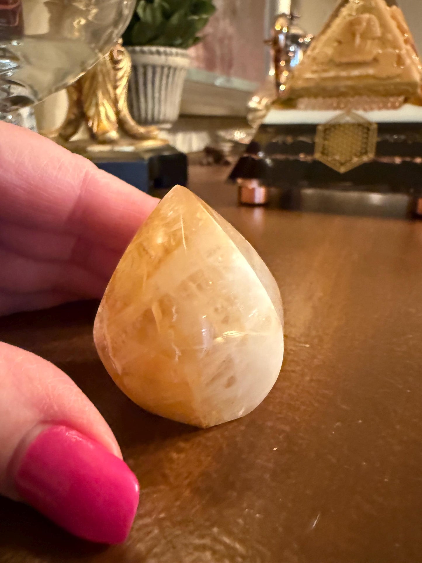 Golden Healer Flame, new, altar, gifts, tarot, crystal healing, high vibration crystals, 1.75”