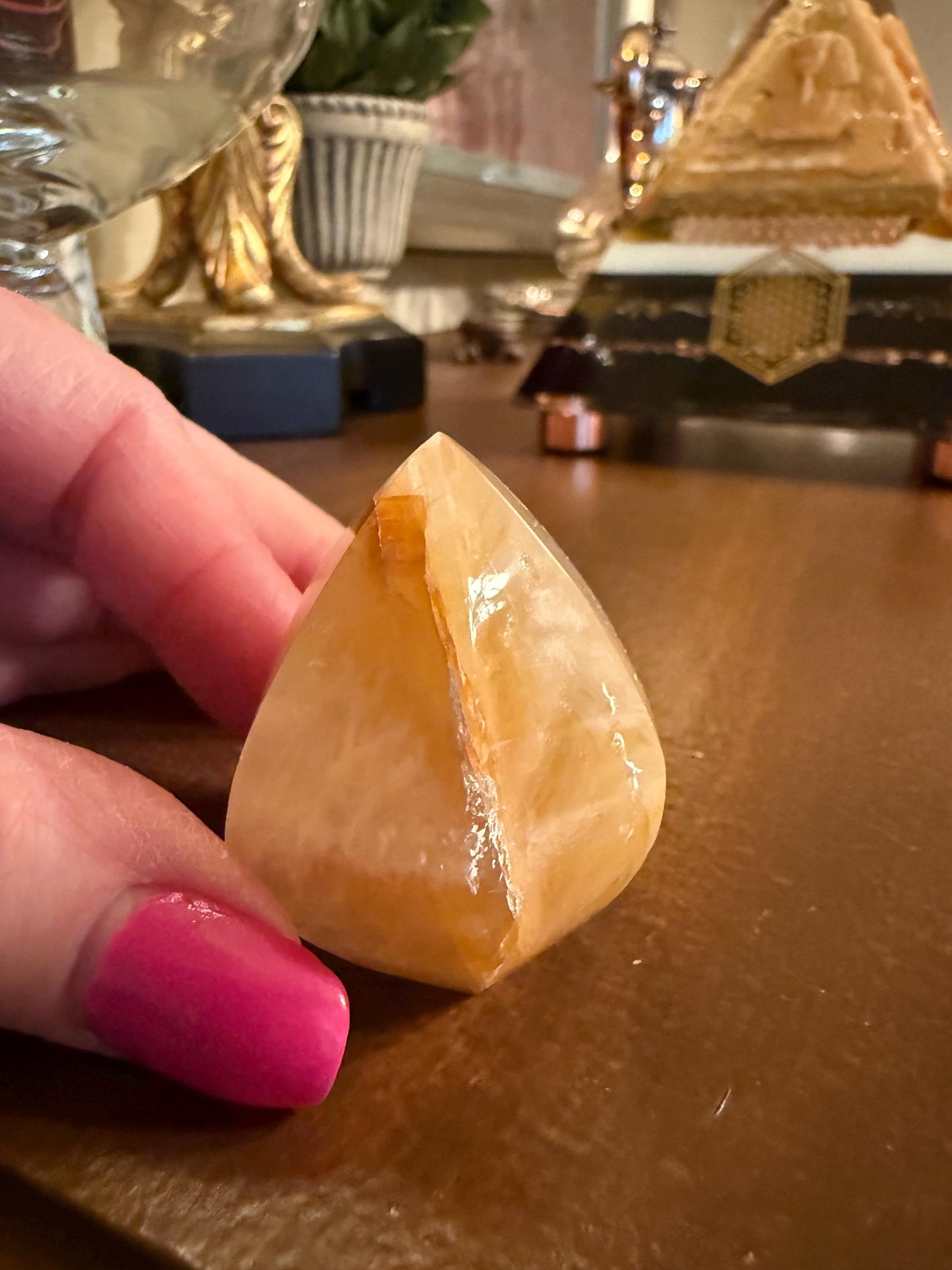 Golden Healer Flame, new, altar, gifts, tarot, crystal healing, high vibration crystals, 1.75”