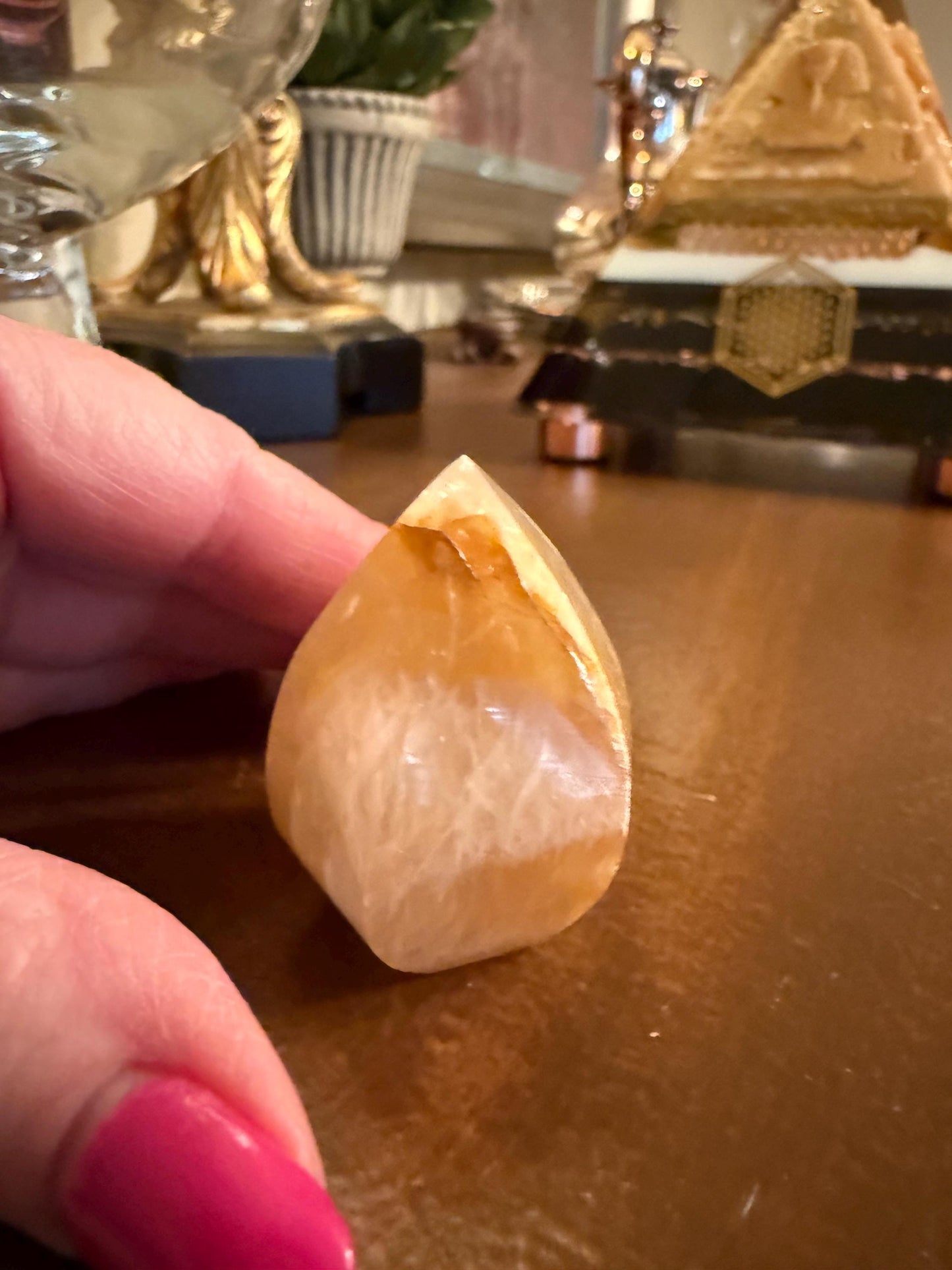 Golden Healer Flame, new, altar, gifts, tarot, crystal healing, high vibration crystals, 1.75”