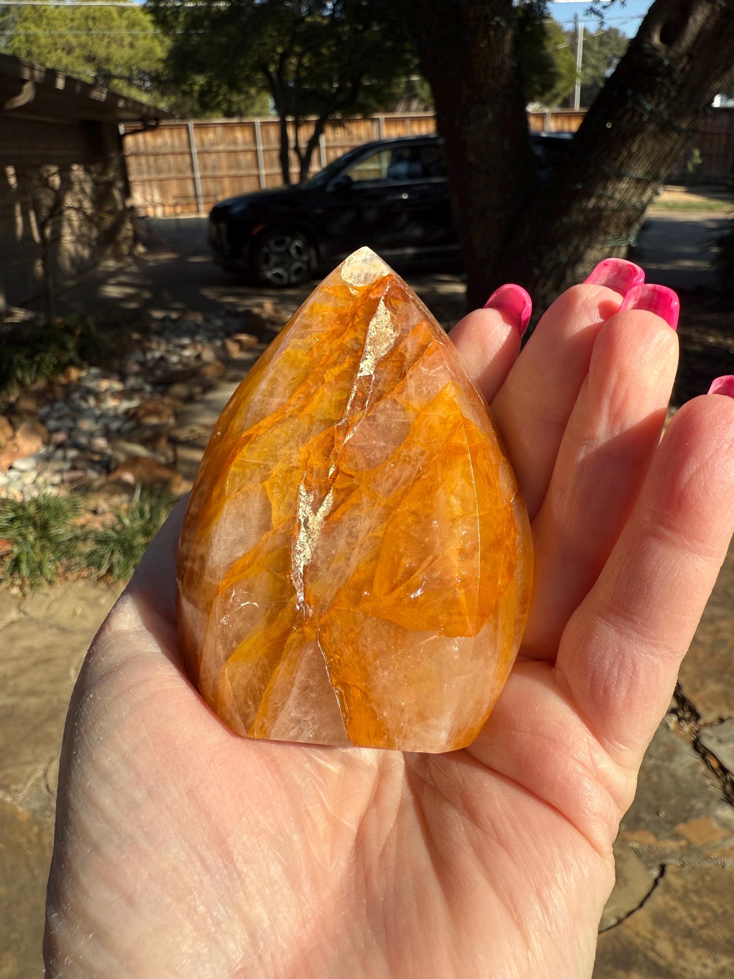 Golden Healer Flame, new, altar, gifts, tarot, crystal healing, high vibration crystals, 3.5”