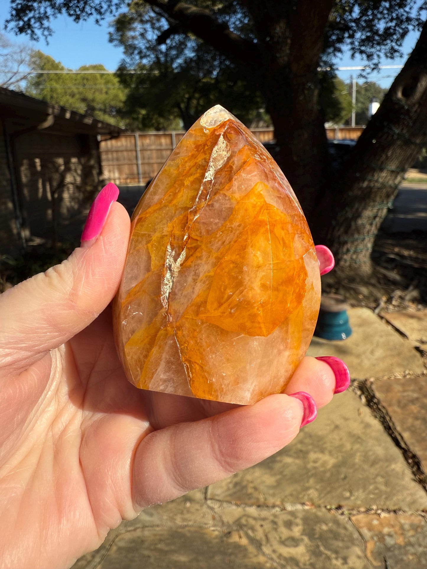 Golden Healer Flame, new, altar, gifts, tarot, crystal healing, high vibration crystals, 3.5”