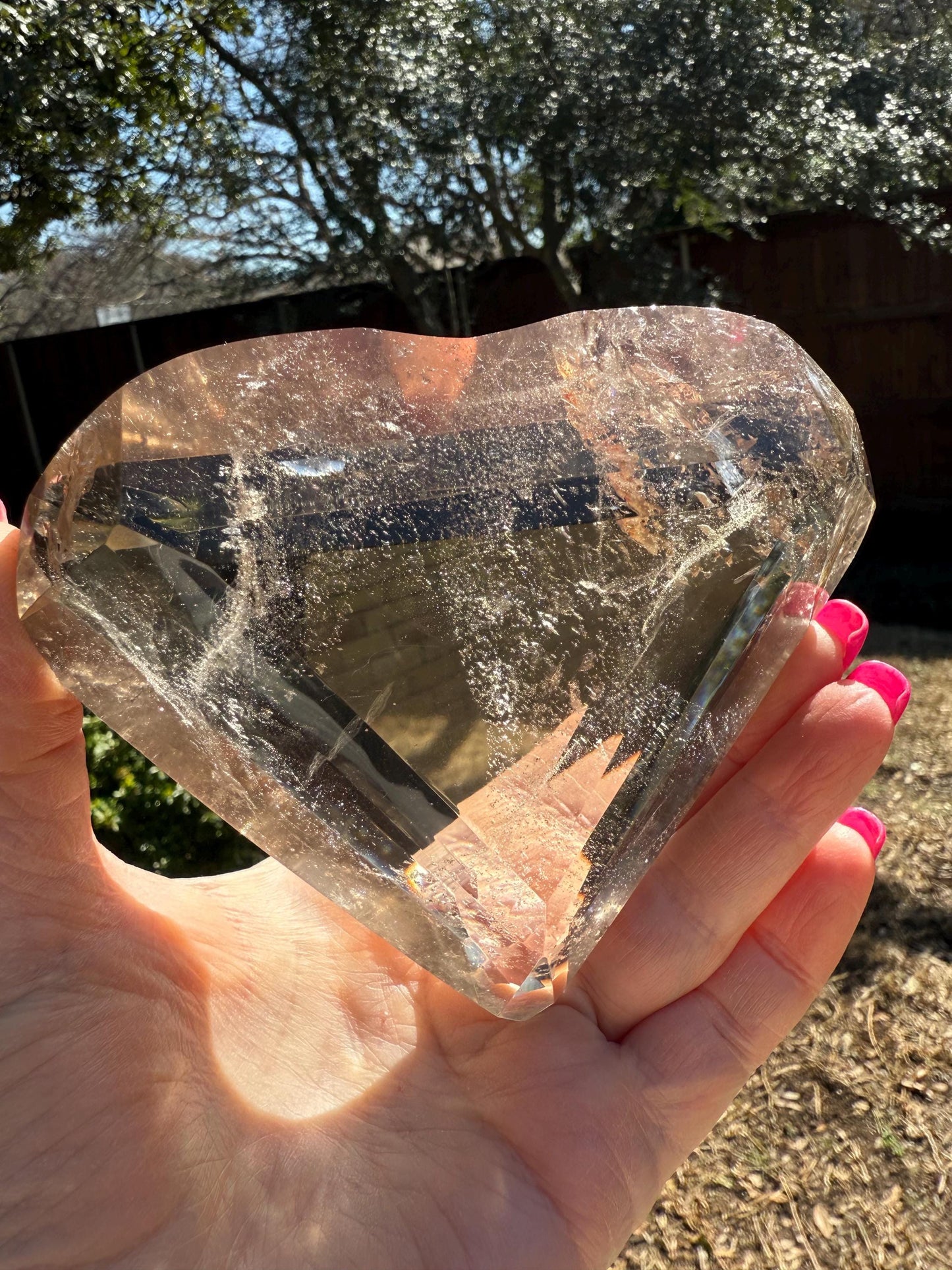Stunning Smoky Lemurian Polished Heart, new, high quality, 4.5”, crystal healing, gift