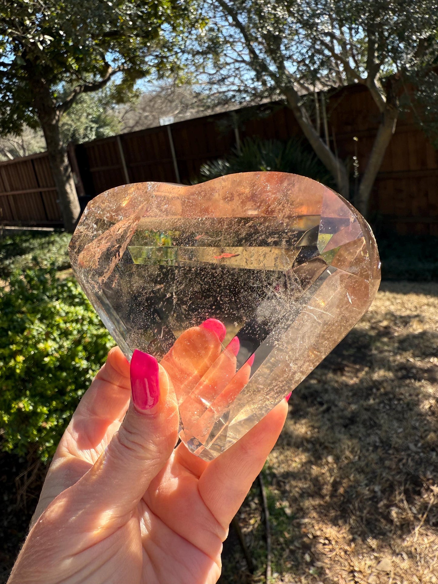 Stunning Smoky Lemurian Polished Heart, new, high quality, 4.5”, crystal healing, gift
