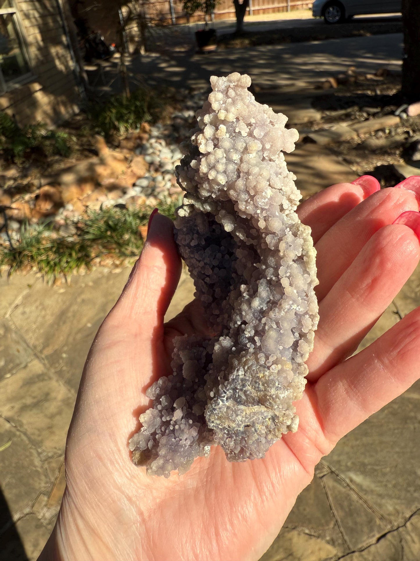 Grape Agate Cluster Bed, gift, altar, statement piece, new, high vibration crystals, 4”