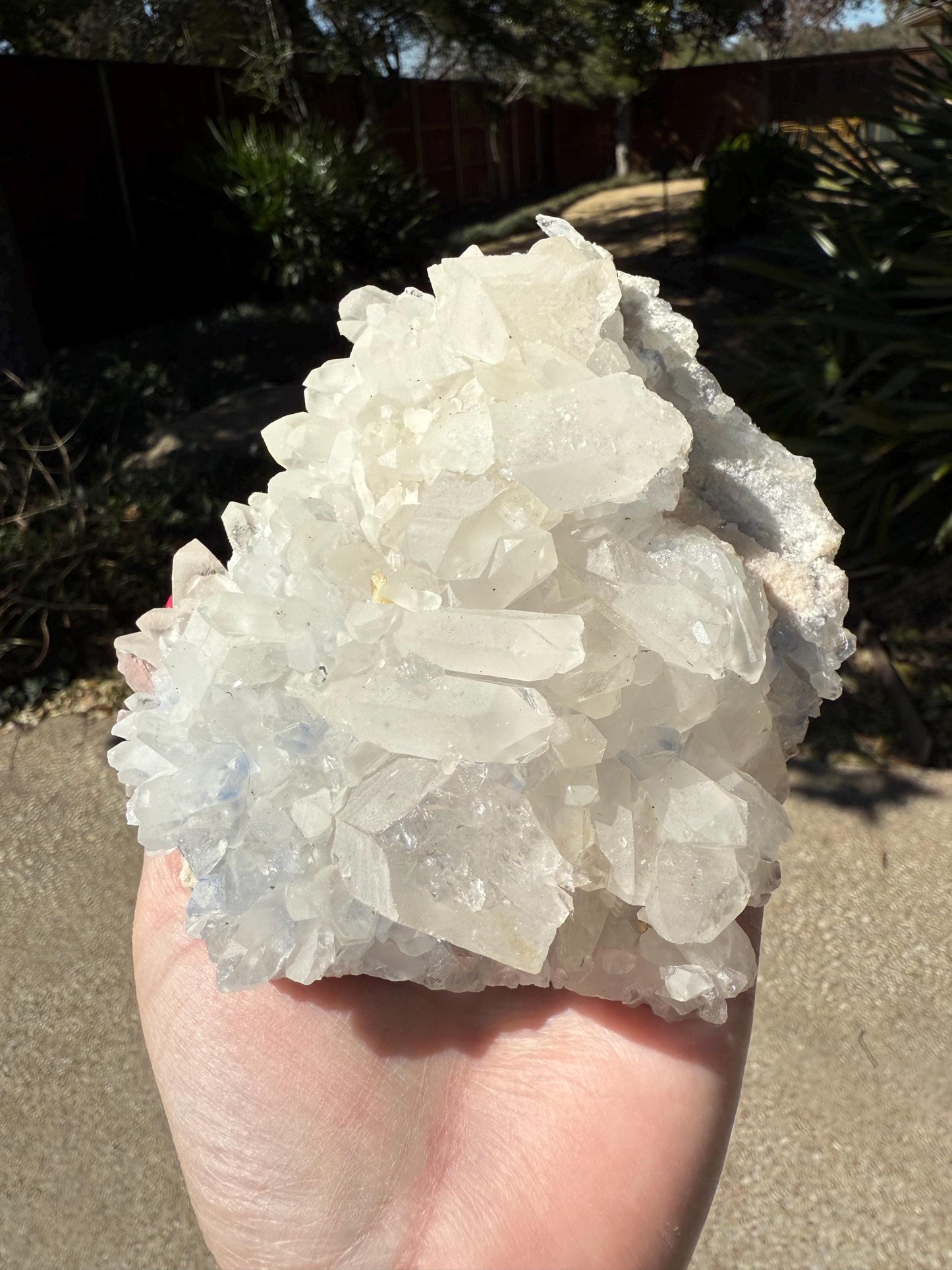 Stupendous Dumortierite in Quartz cluster bed, gorgeous and so rare, Brazil, high vibration crystal healing, 5”