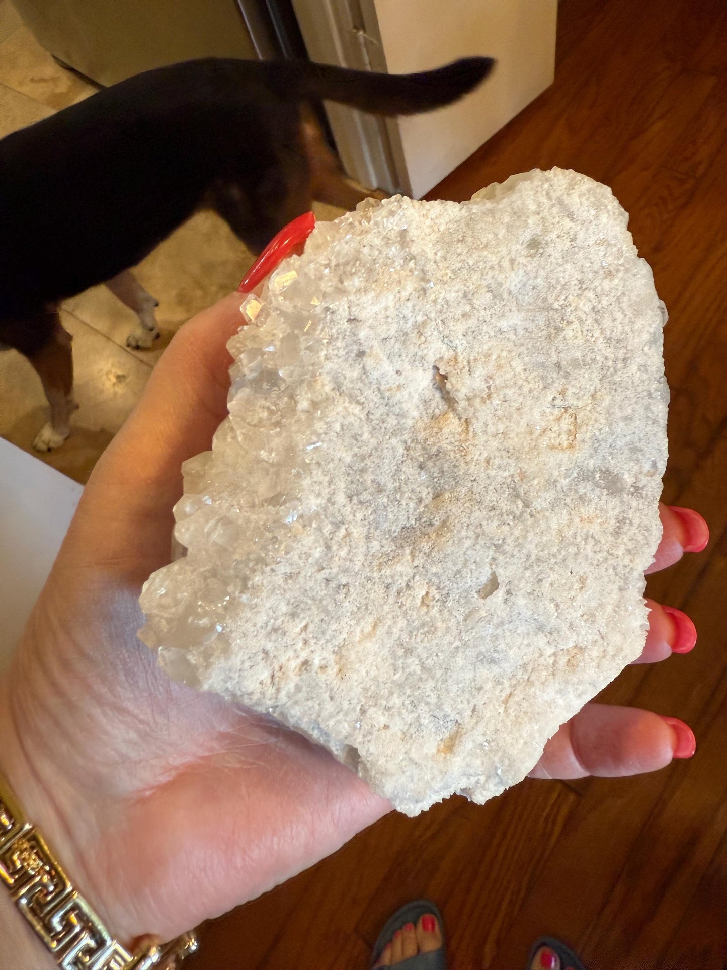 Stupendous Dumortierite in Quartz cluster bed, gorgeous and so rare, Brazil, high vibration crystal healing, 5”