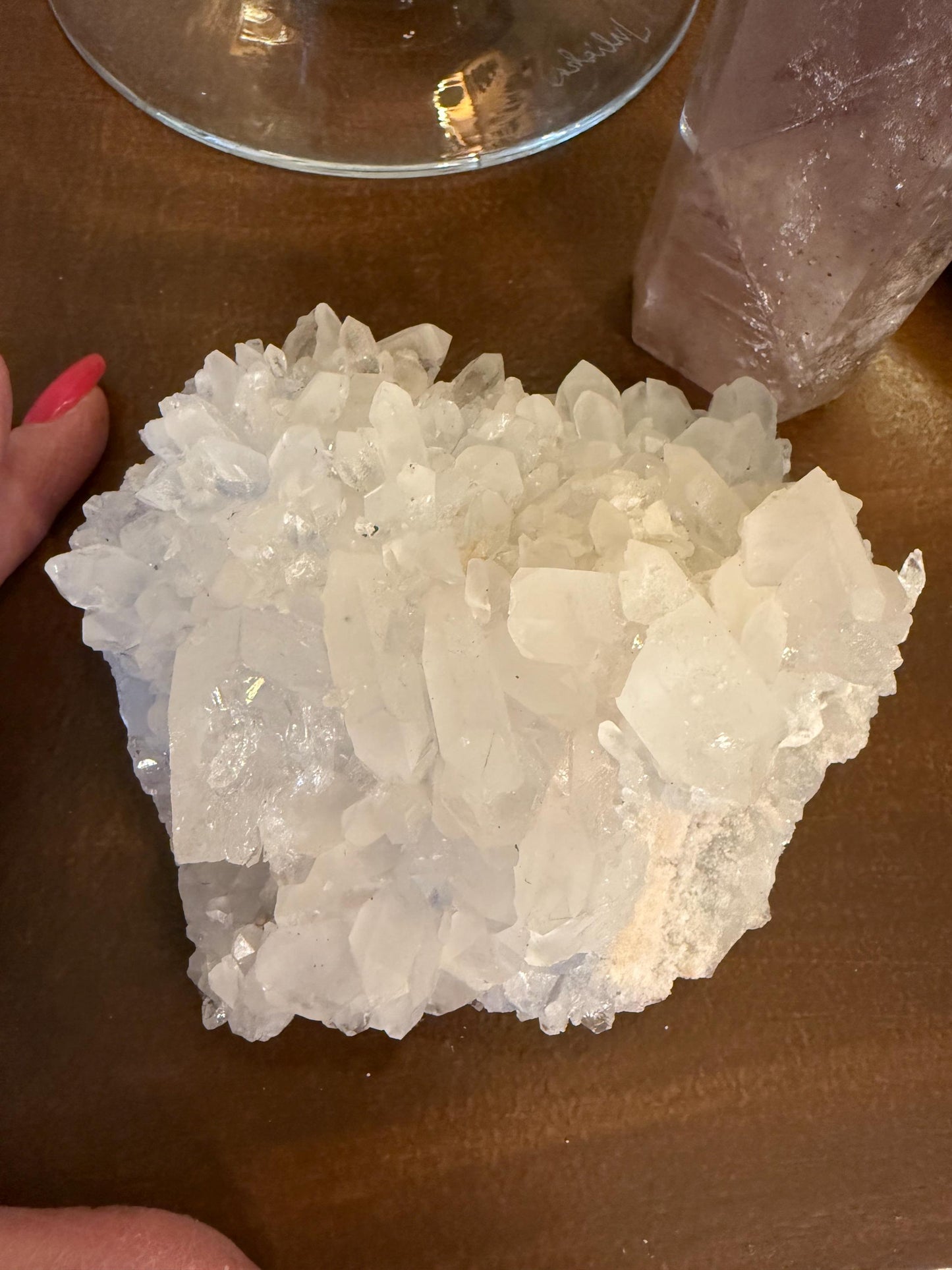 Stupendous Dumortierite in Quartz cluster bed, gorgeous and so rare, Brazil, high vibration crystal healing, 5”