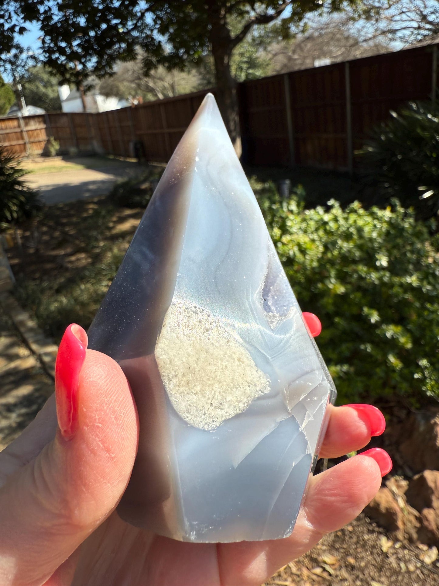 Druzy Lavendar Agate Cupcake with amazing Third Eye Opening, gifts, altar, high vibration crystals practice