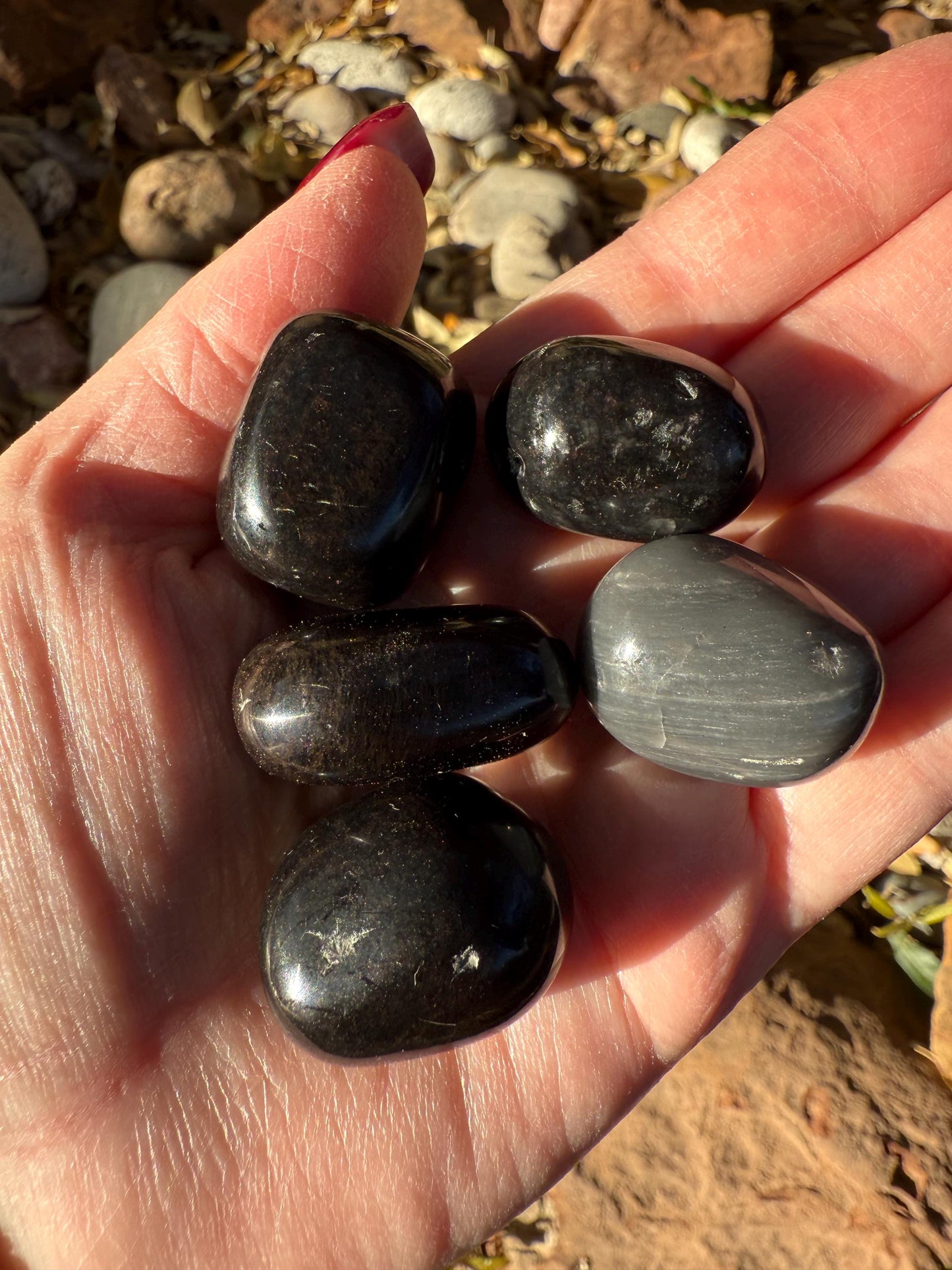 Tumbled Agni Manitite Tektite Stone, Tumbled, hand-collected, high vibration crystals, polished