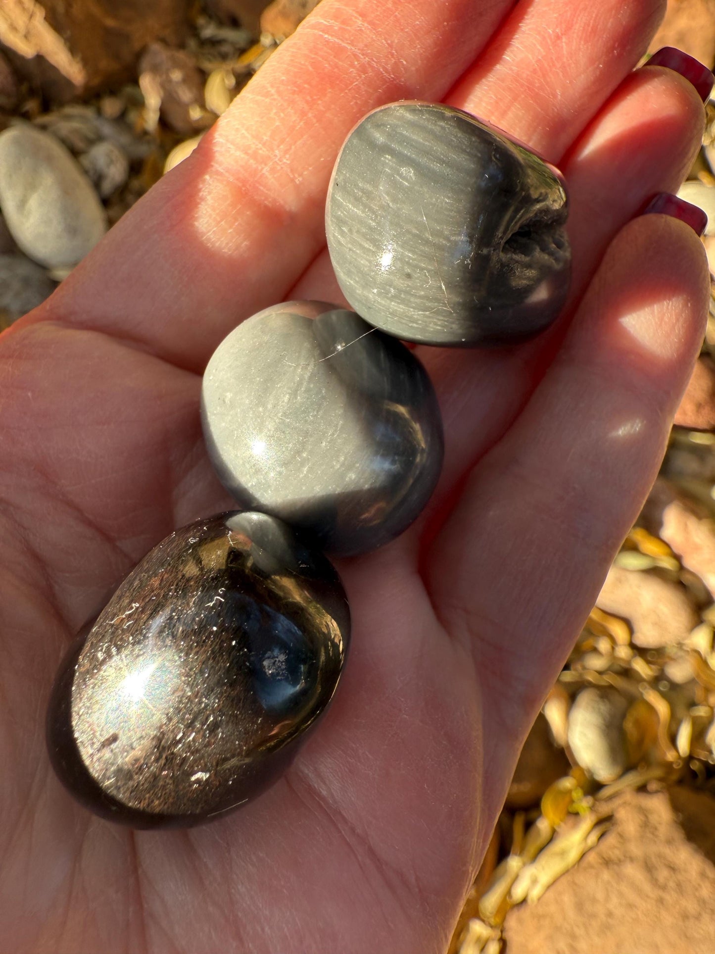 Tumbled Agni Manitite Tektite Stone, Tumbled, hand-collected, high vibration crystals, polished