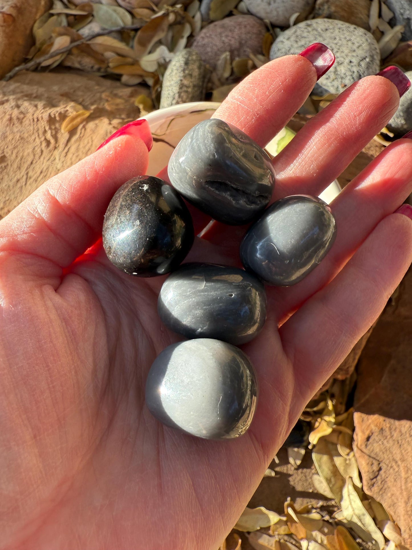 Tumbled Agni Manitite Tektite Stone, Tumbled, hand-collected, high vibration crystals, polished