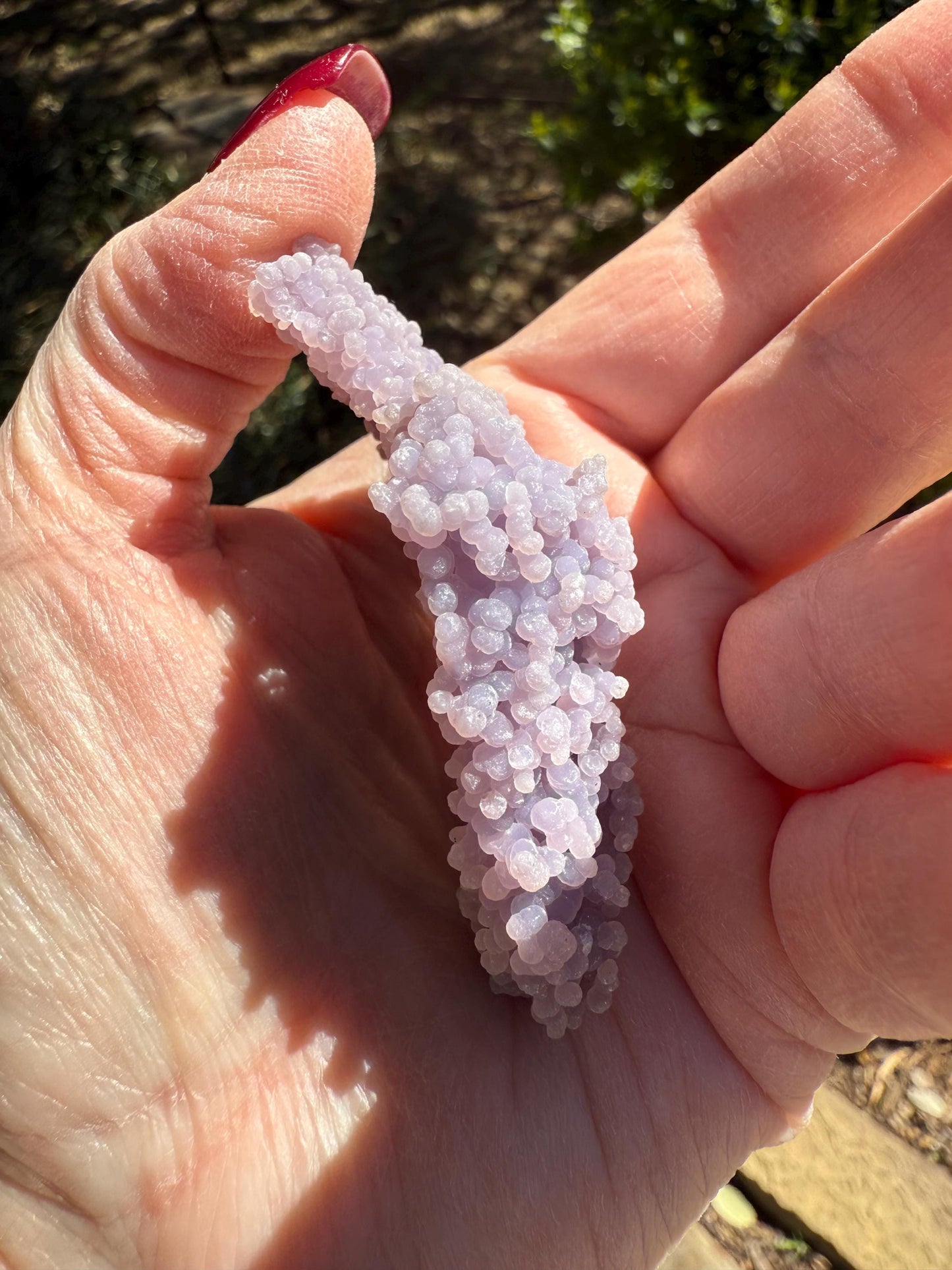 Grape Agate Cluster Bed, gift, altar, statement piece, new, high vibration crystals, 1.75”