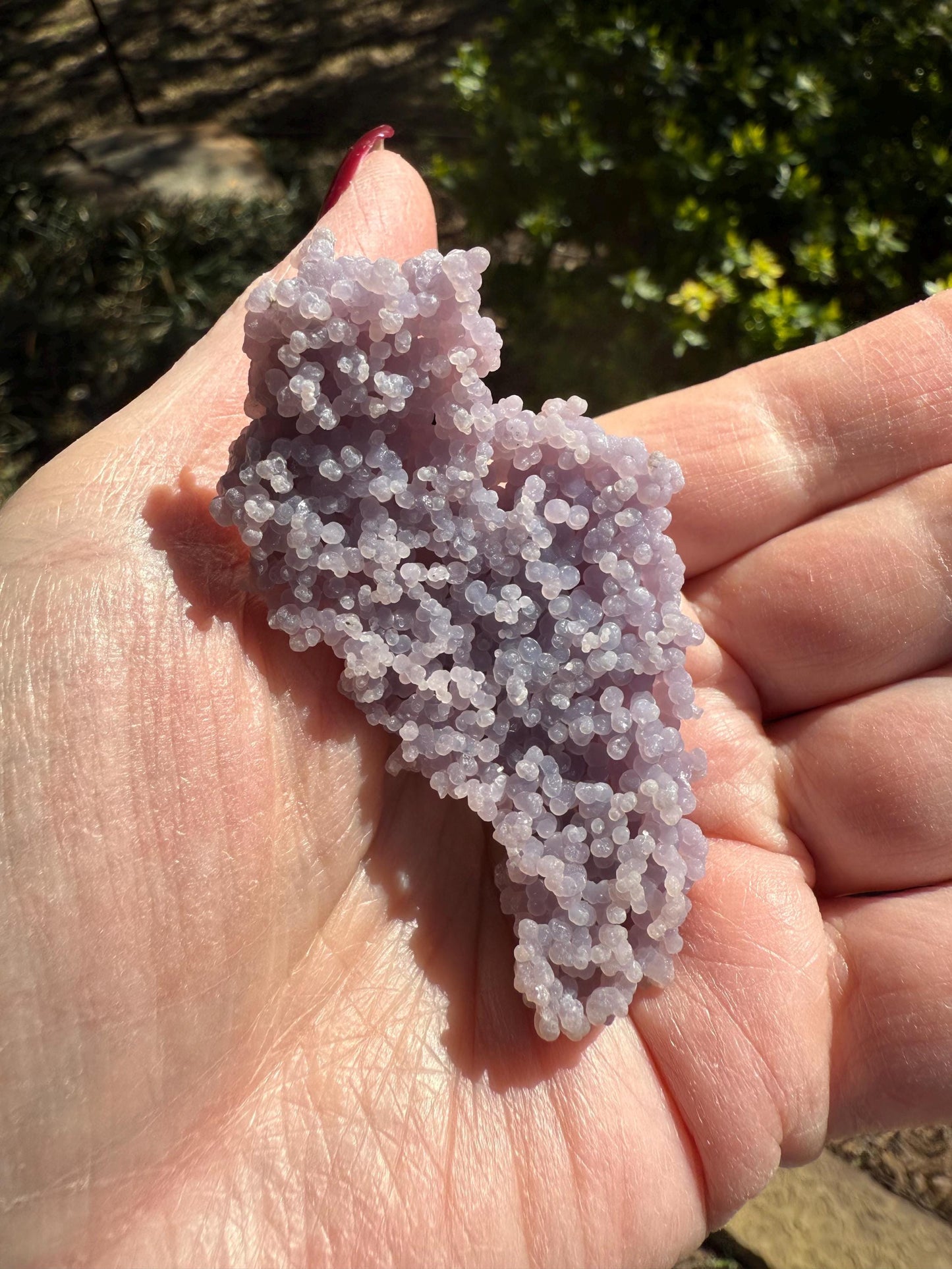 Grape Agate Cluster Bed, gift, altar, statement piece, new, high vibration crystals, 1.75”