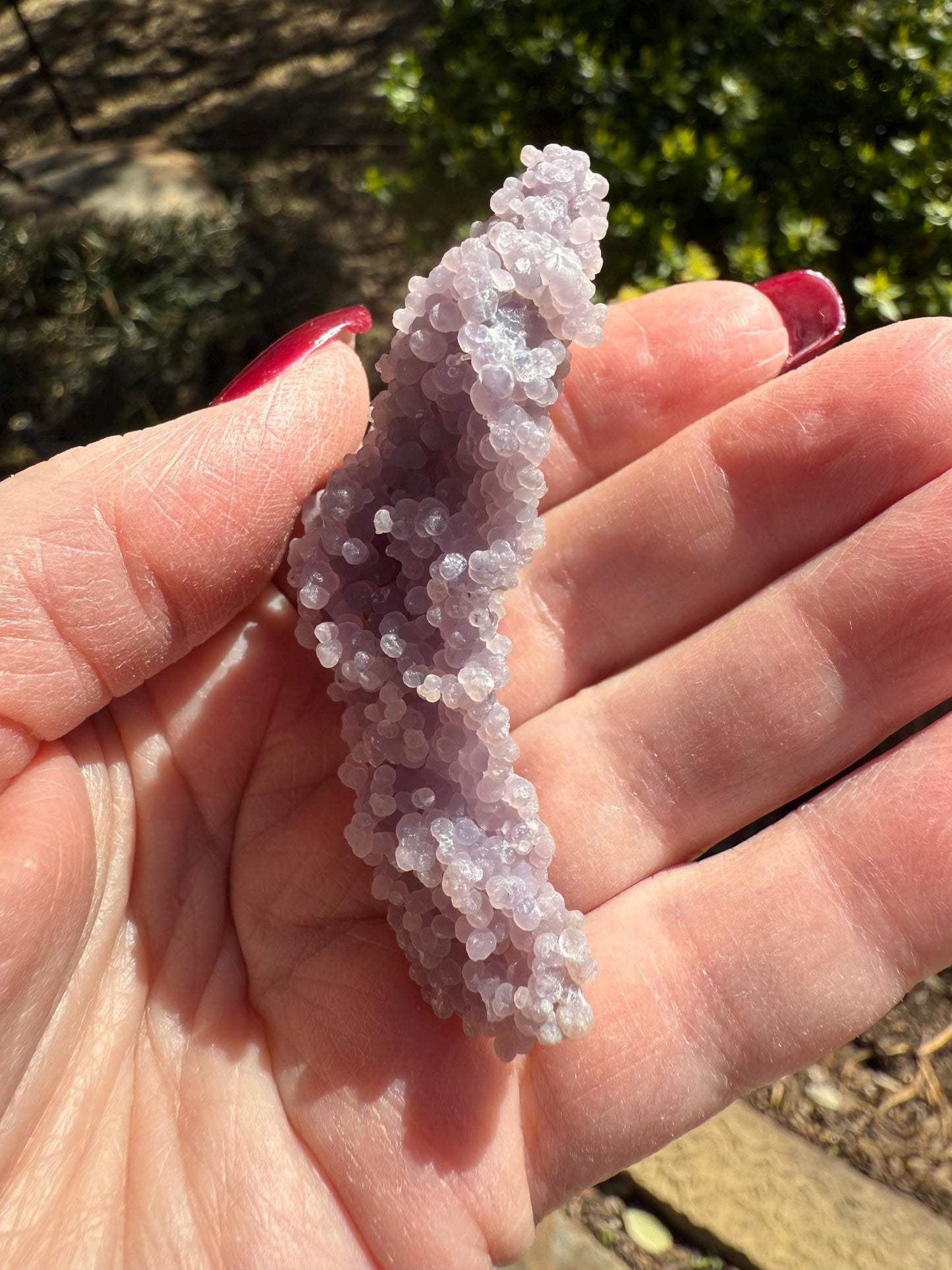 Grape Agate Cluster Bed, gift, altar, statement piece, new, high vibration crystals, 1.75”