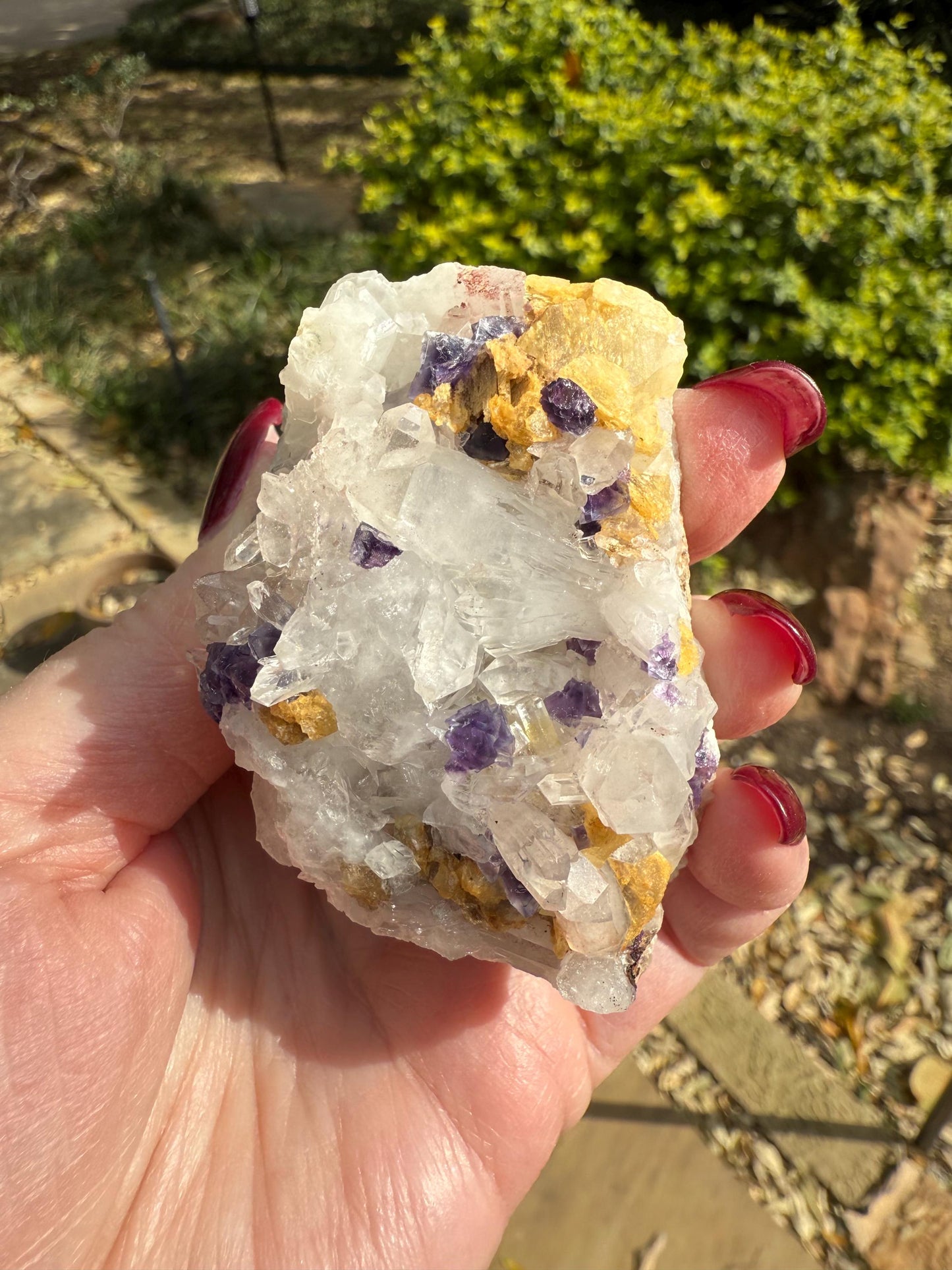 Quartz points with fluorite, Rare, Premium crystals, 2.5”