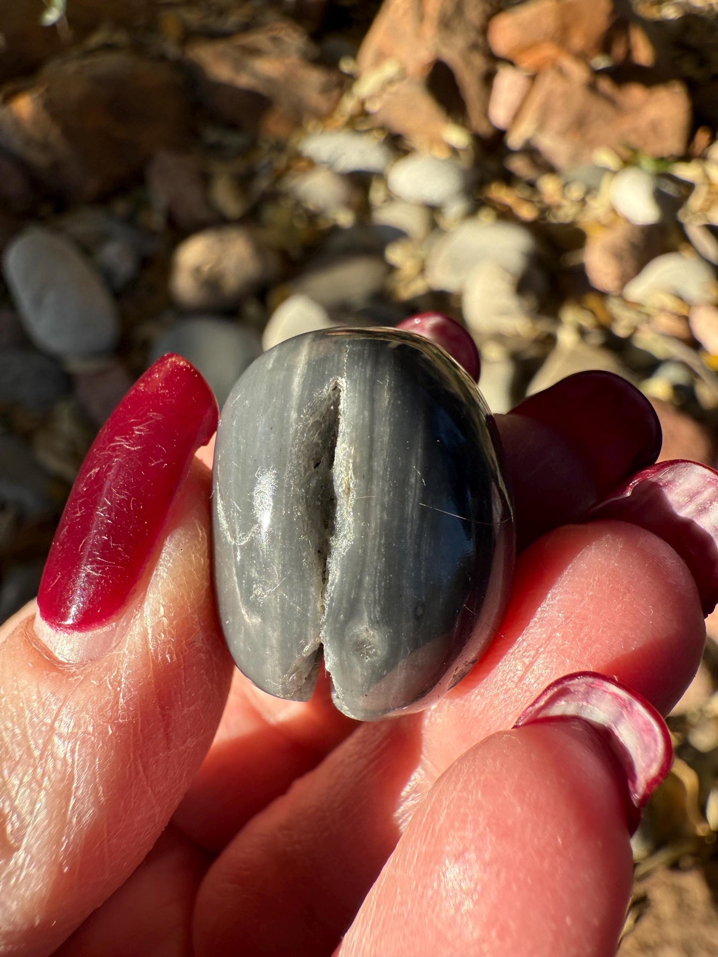Tumbled Agni Manitite Tektite Stone, Tumbled, hand-collected, high vibration crystals, polished