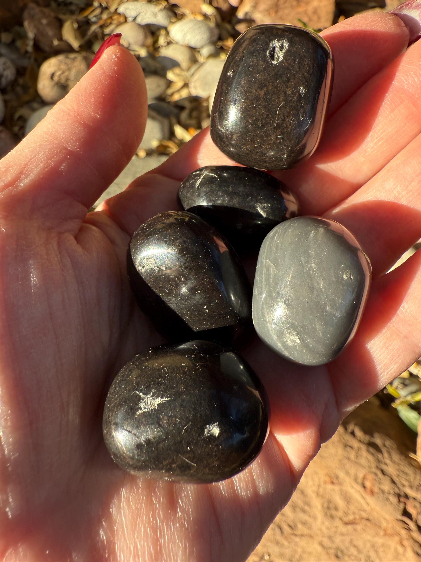 Tumbled Agni Manitite Tektite Stone, Tumbled, hand-collected, high vibration crystals, polished