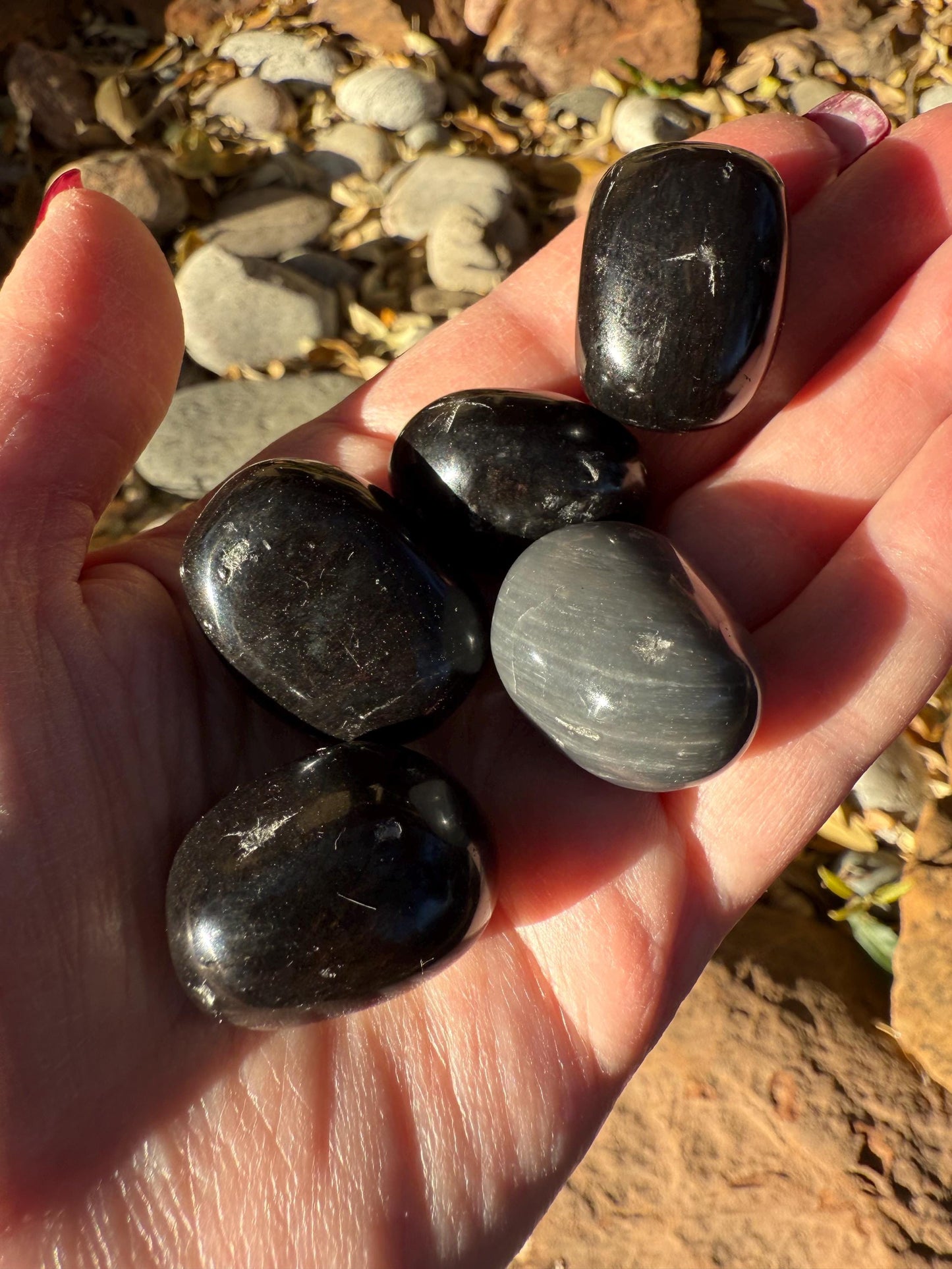 Tumbled Agni Manitite Tektite Stone, Tumbled, hand-collected, high vibration crystals, polished