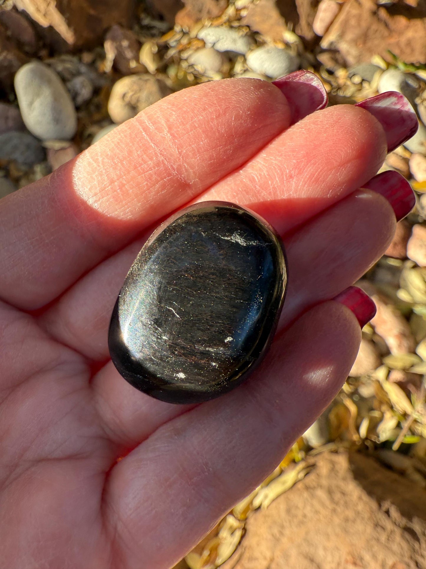 Tumbled Agni Manitite Tektite Stone, Tumbled, hand-collected, high vibration crystals, polished
