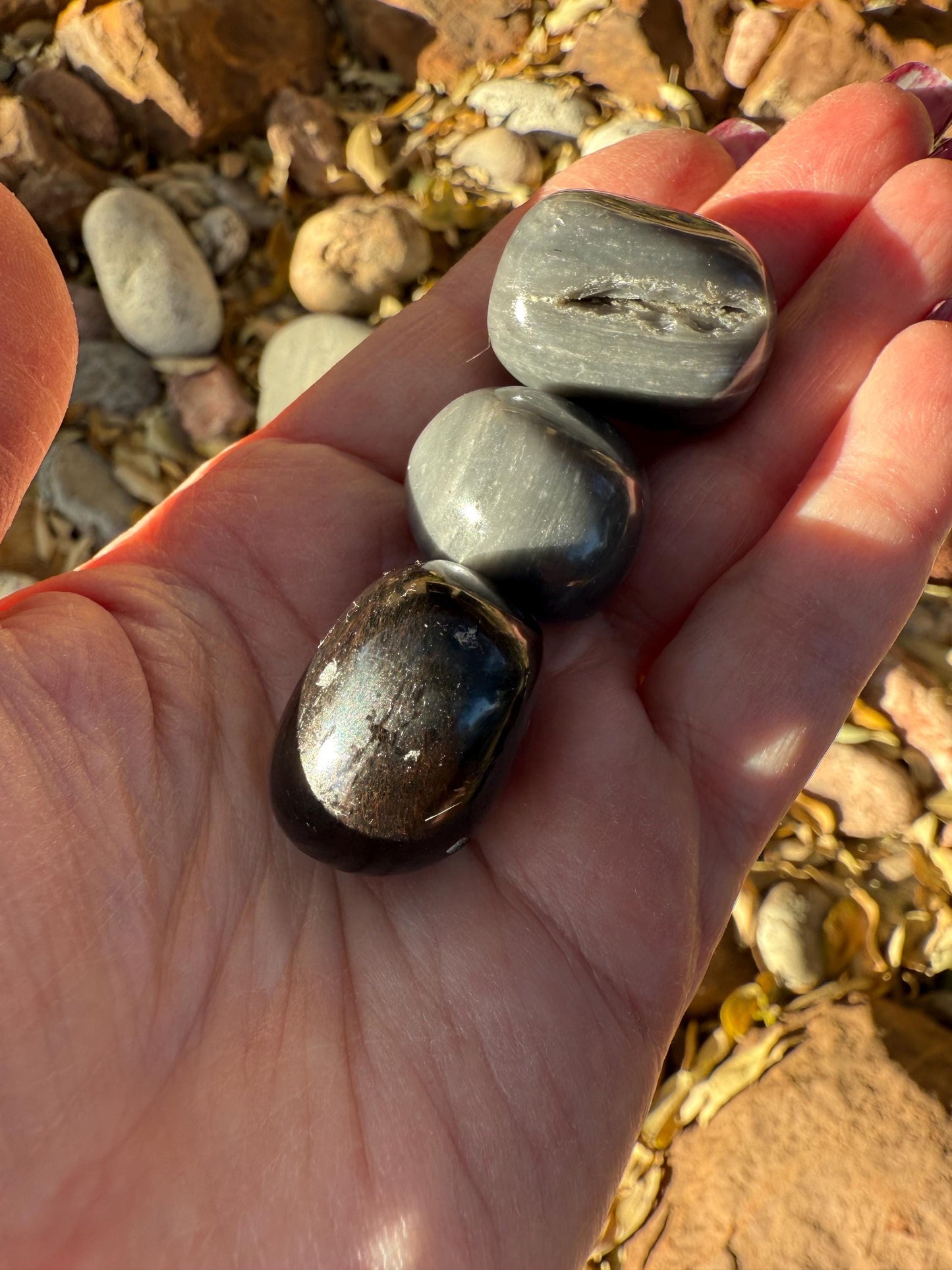 Tumbled Agni Manitite Tektite Stone, Tumbled, hand-collected, high vibration crystals, polished