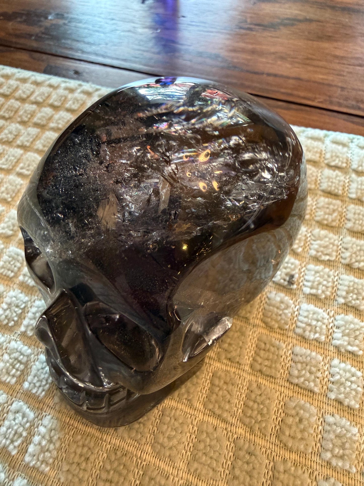 Private Collection - St. Michael: Smoky Lemurian Quartz Skull, stunning carving, high vibration crystals, altar, 3.5”