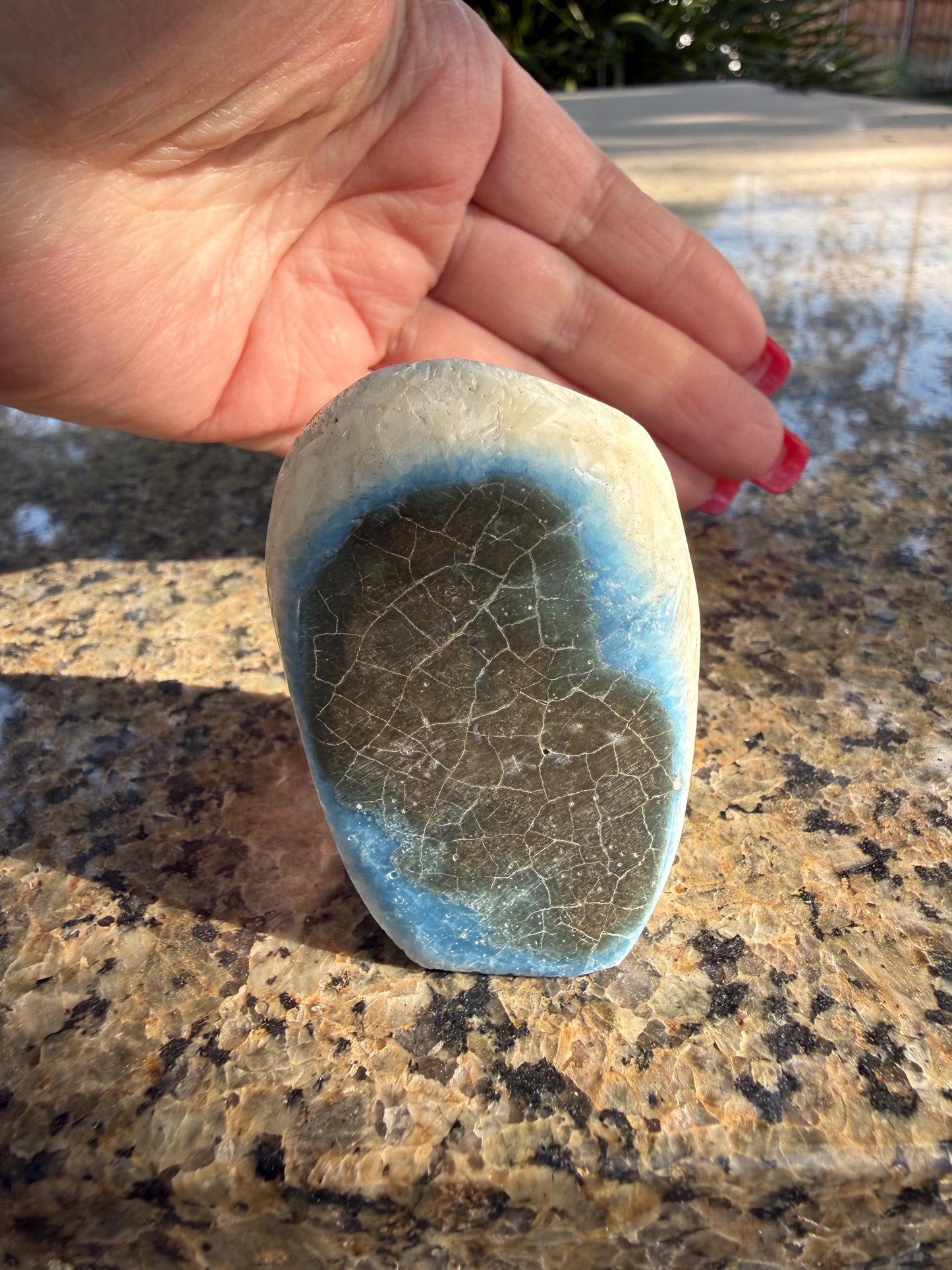 Nakauriite freeform, Blue Ice, Glacierite, 2”, new, gift, altar, crystals, high vibration crystals, rare