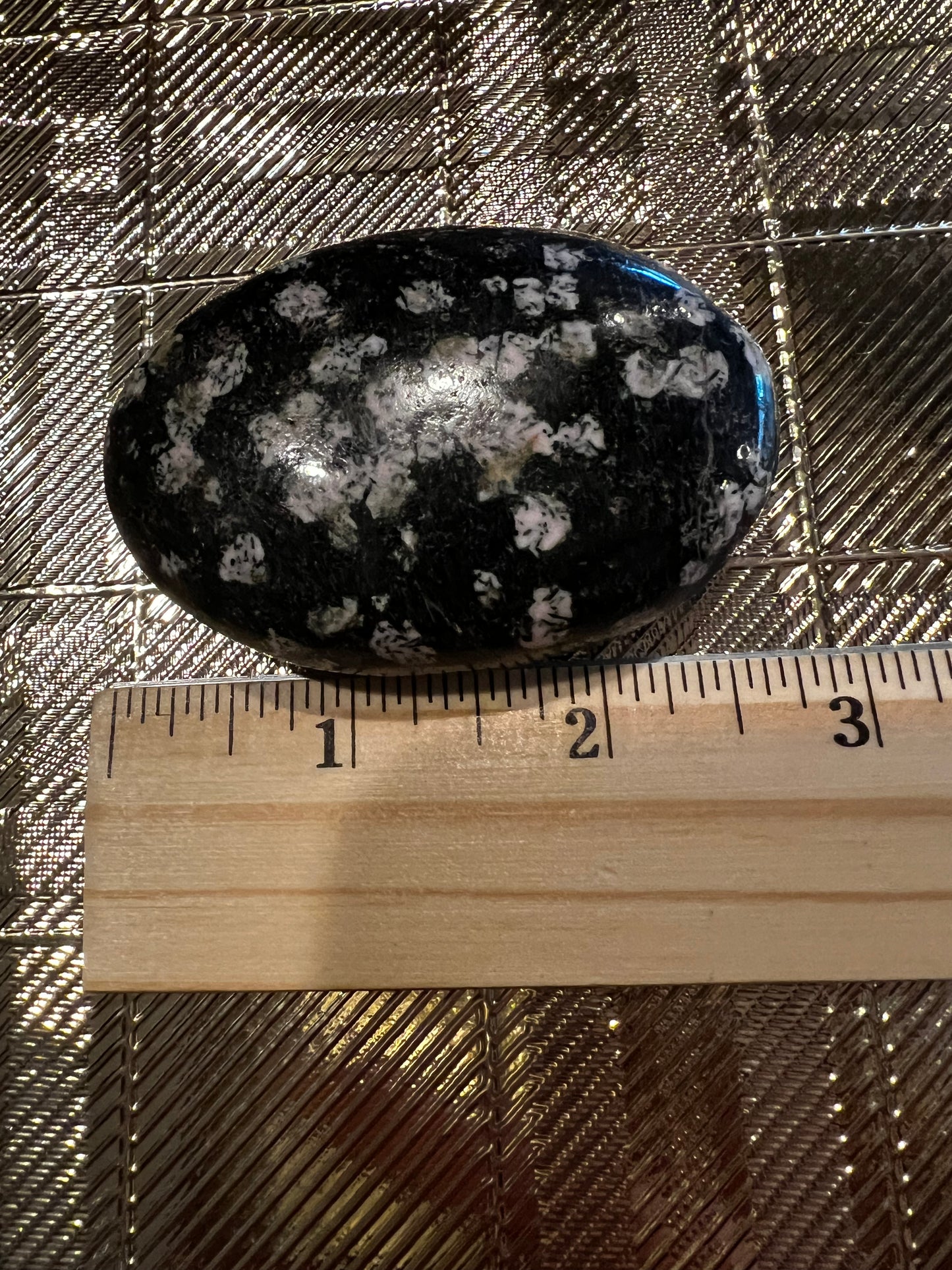 Snowflake Obsidian Palm 2.5”