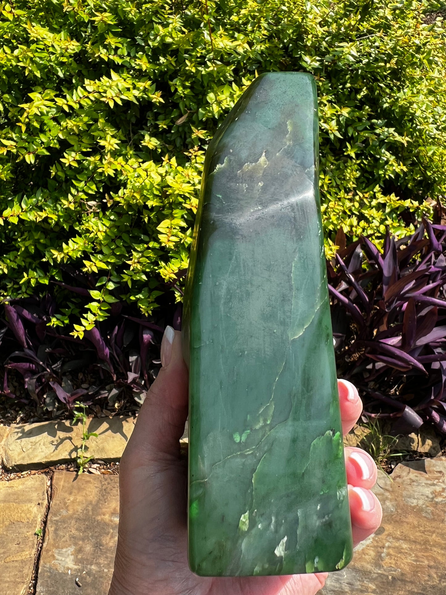 Absolutely gorgeous premium large Nephrite Freeform Statement Piece, 3.10 pounds, 6.5”