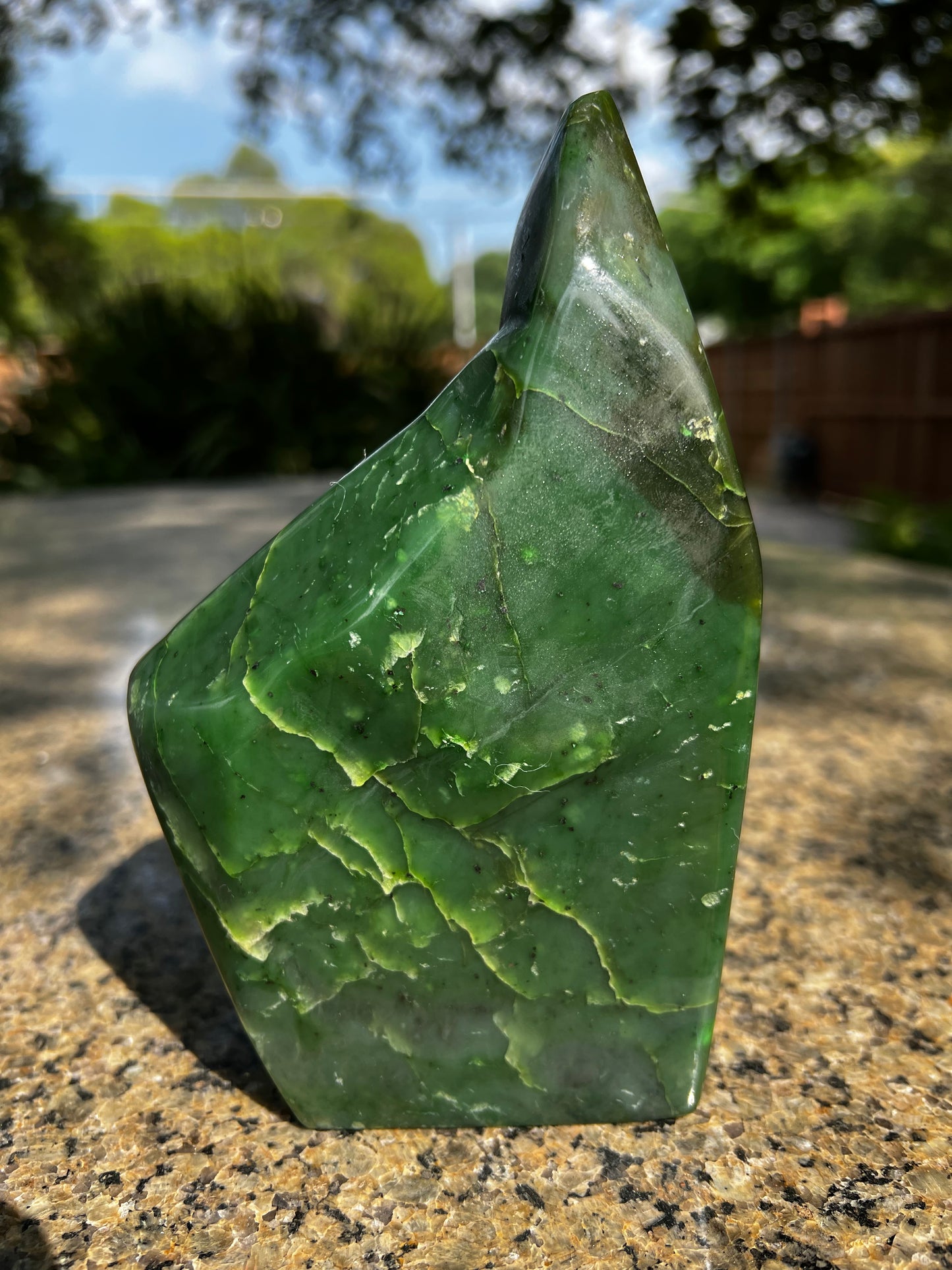 Absolutely gorgeous premium large Nephrite Freeform Statement Piece, 3.10 pounds, 6.5”