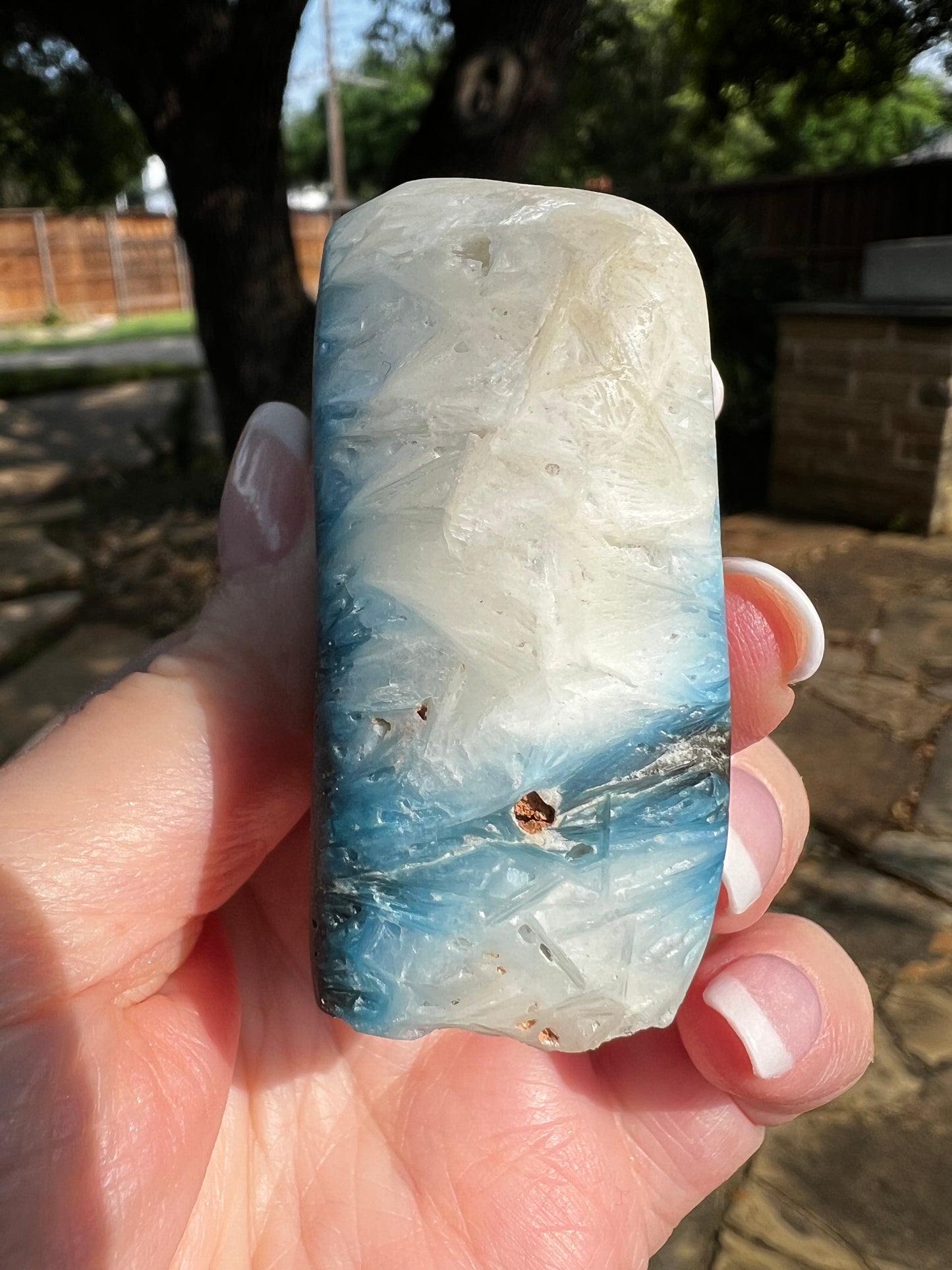 Nakauriite Palm, Blue Ice, Glacierite