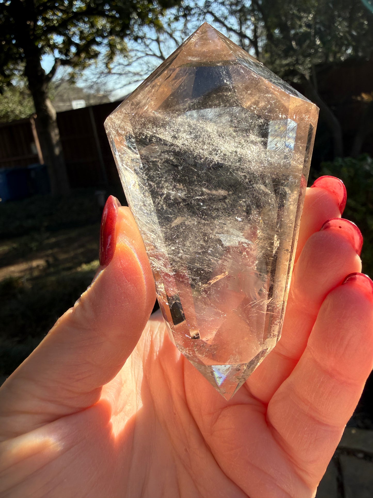 Lemurian Quartz Flat Wand, High Vibration Crystal Healing, 4x2”